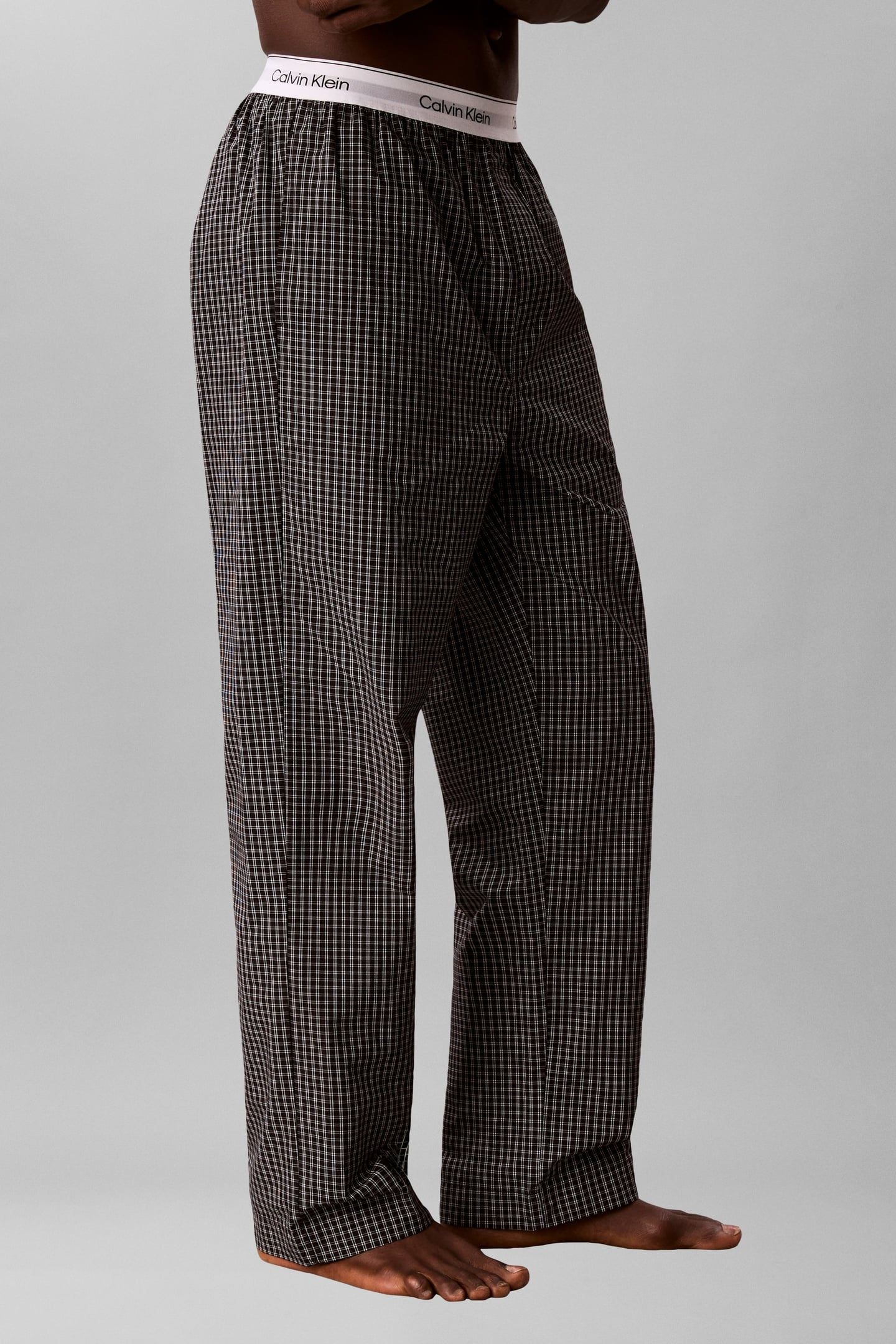 LS TEE PANT SET CLASSIC WHITE TOP/SUMMIT PLAID 2