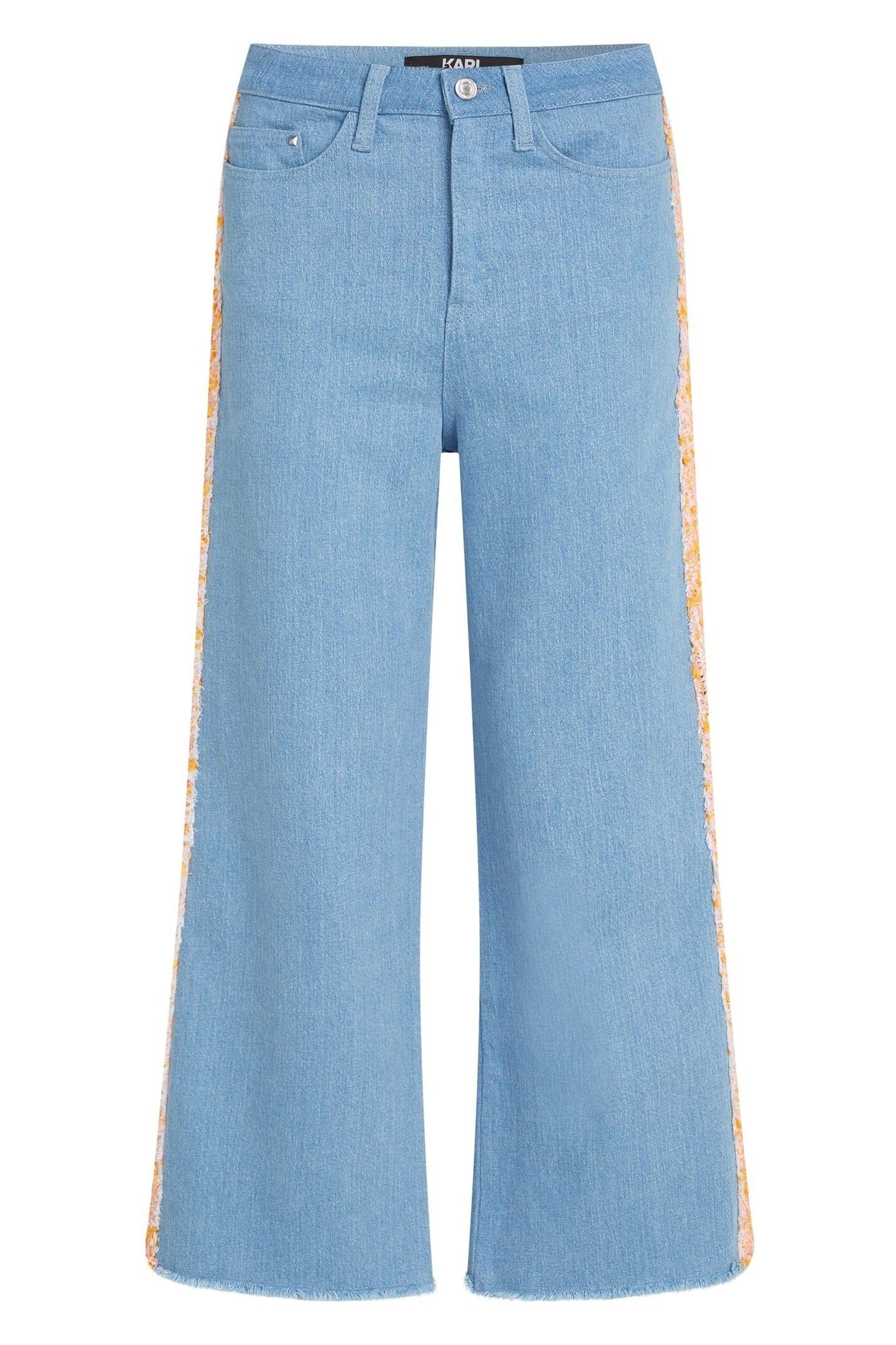 DENIM BOUCLE PANTS BLUE 3