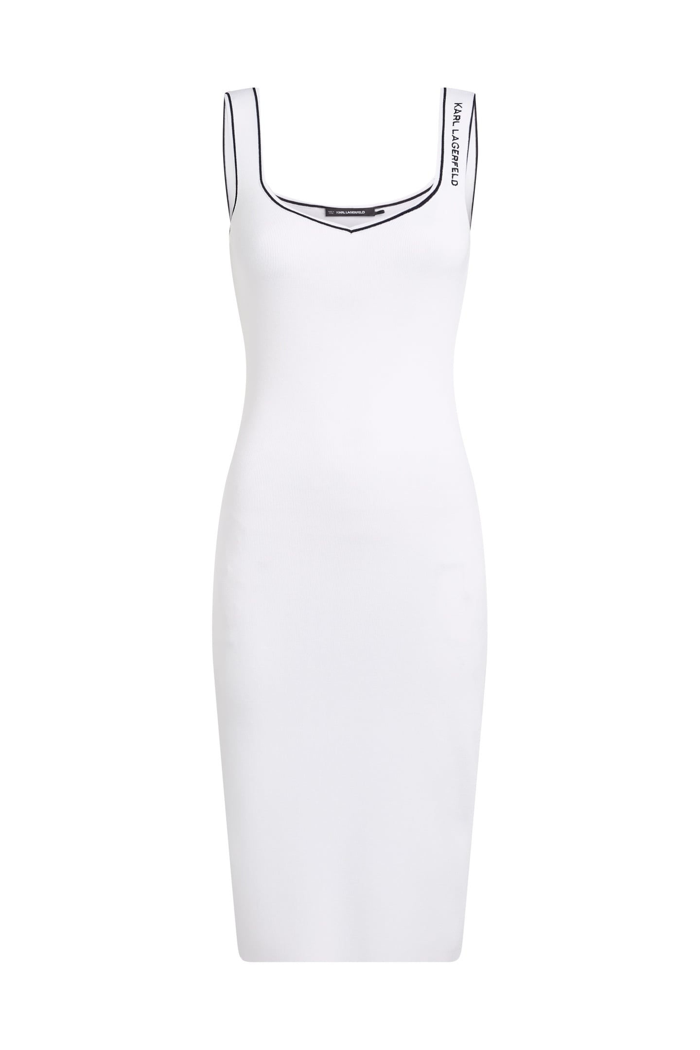 KNIT BODYCON DRESS WHITE 4