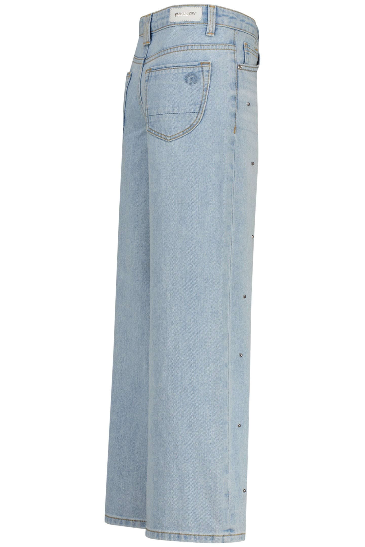 GIRLS MONACO STUD JEANS LIGHT BLUE STONE 3