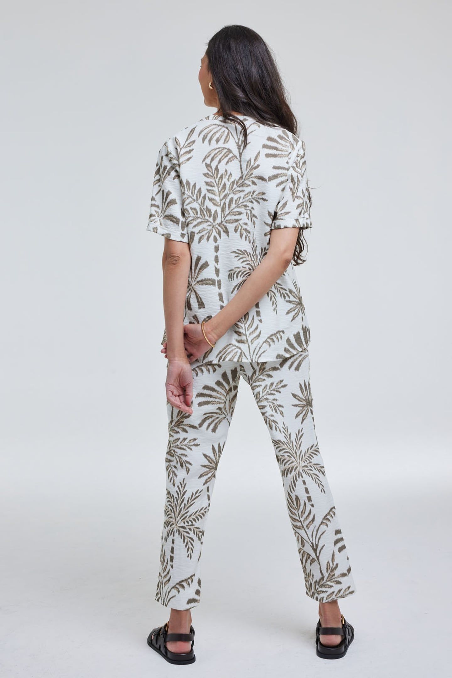 BLOUSE MOANA OFFWHITE PALMER PRINT 3