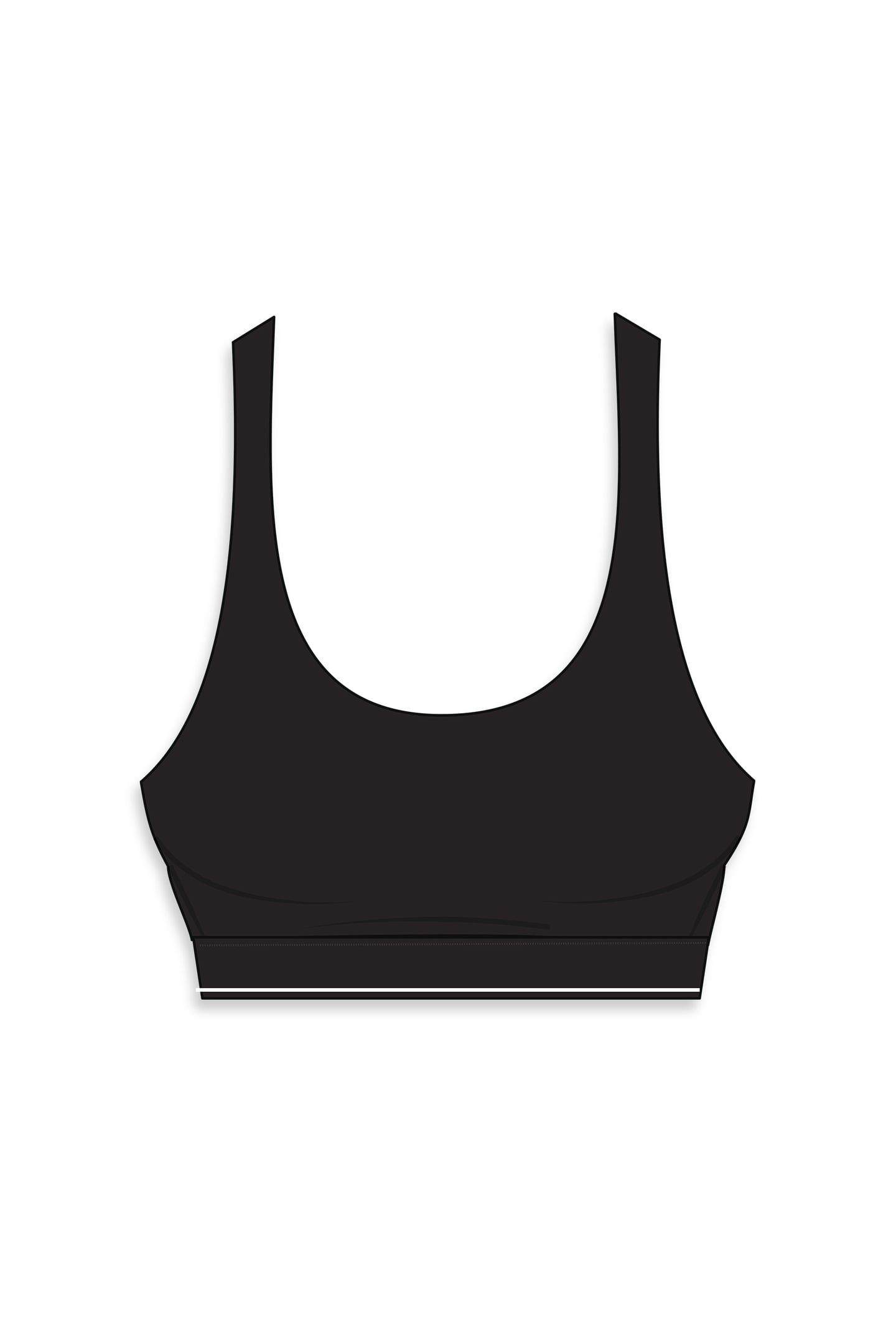 MODERN SPORT BRA MED SUPPORT BLACK 6