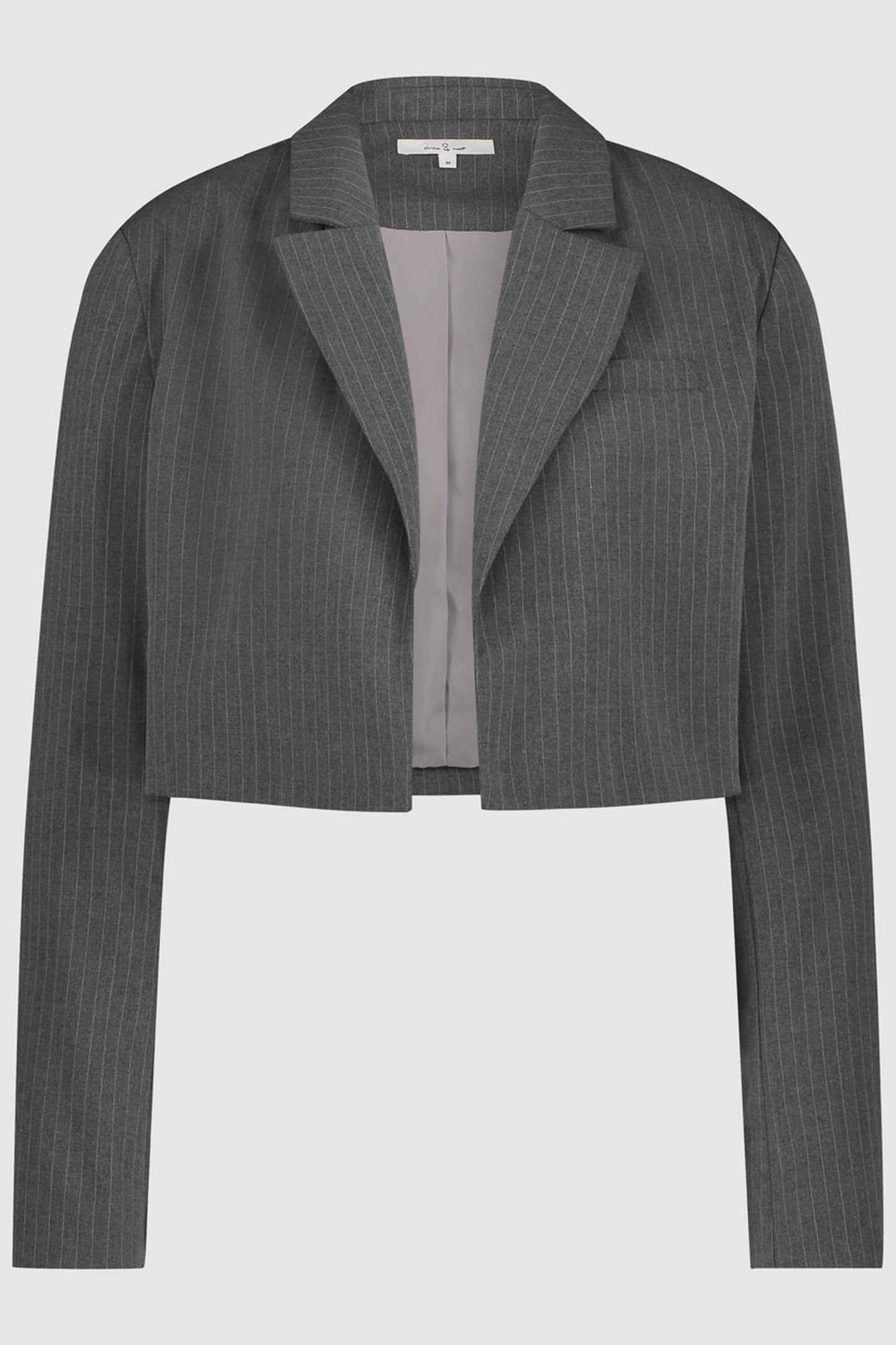 LAURA BLAZER DARK GREY STRIPE 2