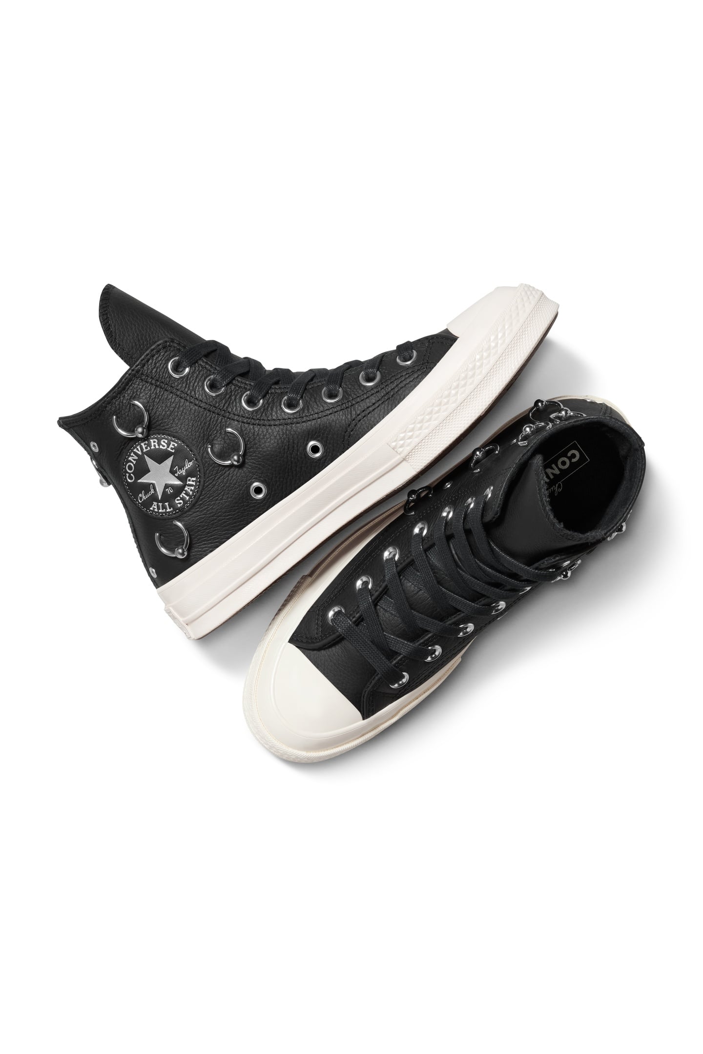 UNISEX CHUCK 70 HI BLACK/SILVER/EGRET 4