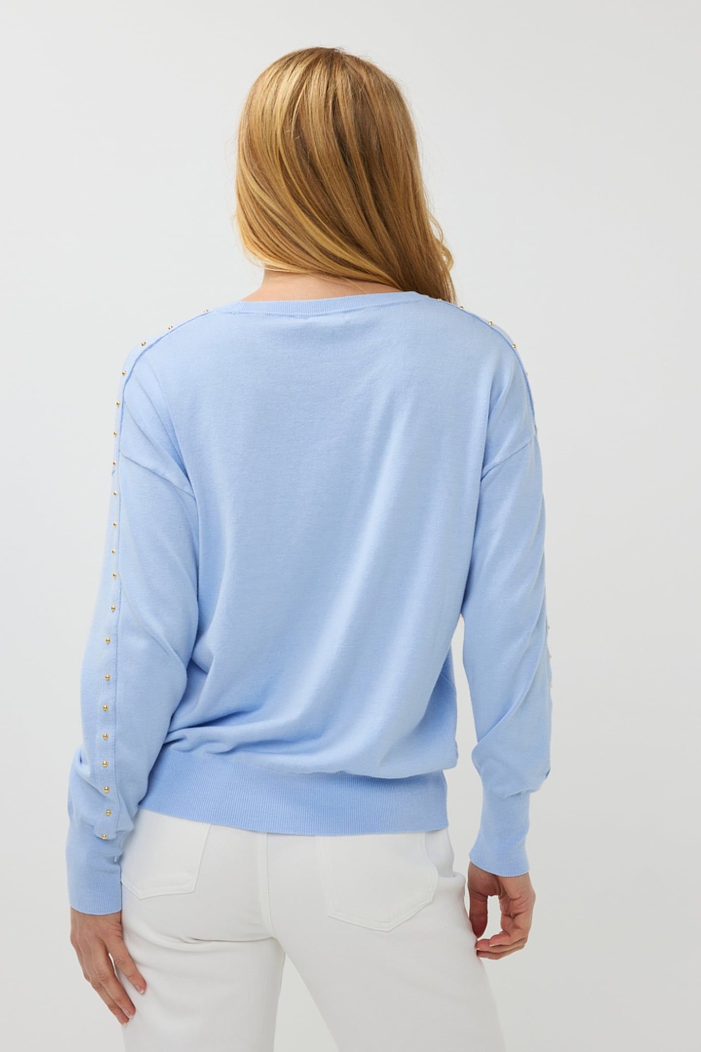 SWEATER OVERSIZED BASIC KNIT SKY BLUE 4