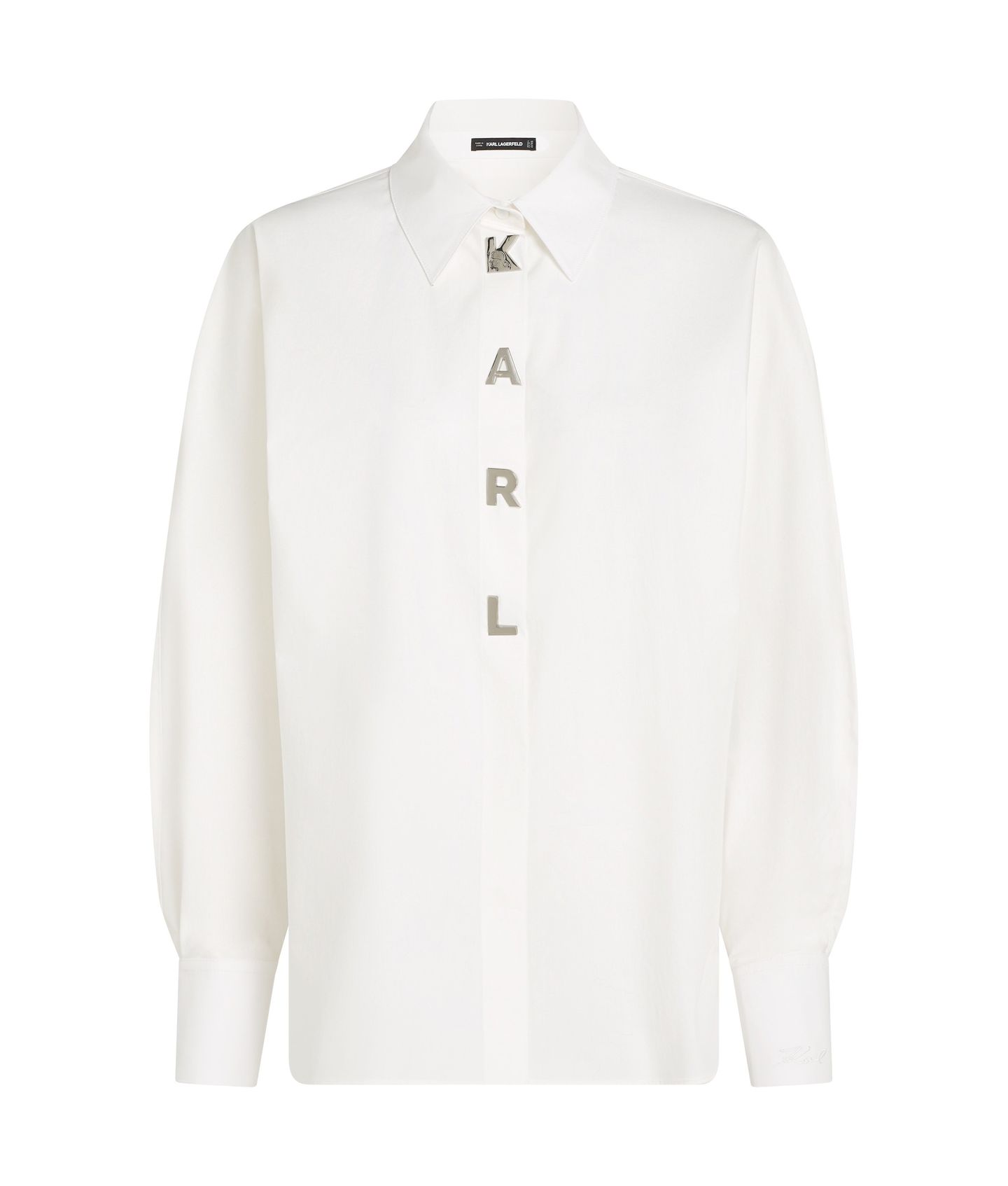 KARL SNAP FASHION POPLIN SHIRT WHITE 4