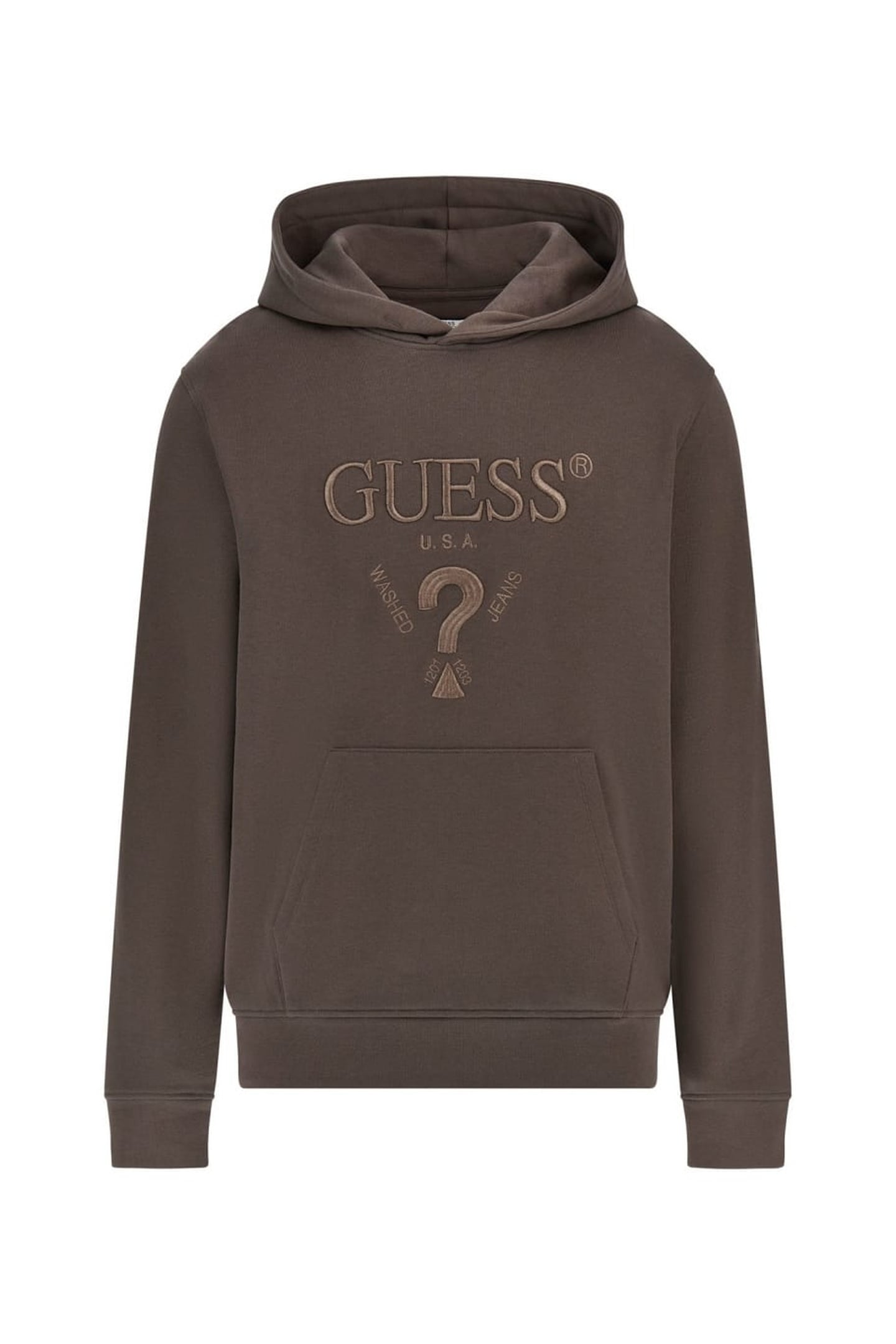 GUESS ECO BEAU HOODIE SWEATSHI GENERAL BROWN 5