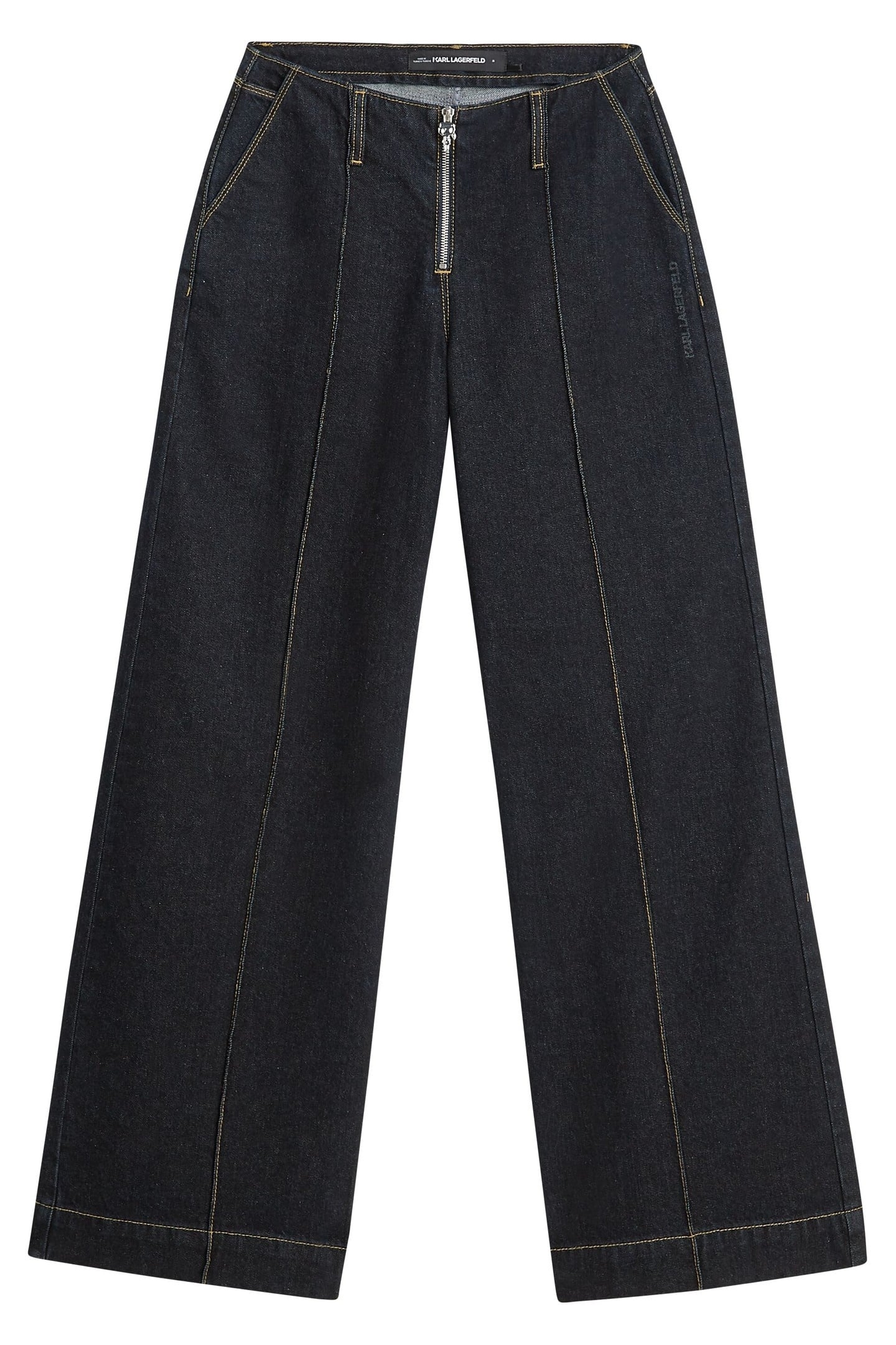 IKON PATCH WIDE DENIM PANTS DARK BLUE 6