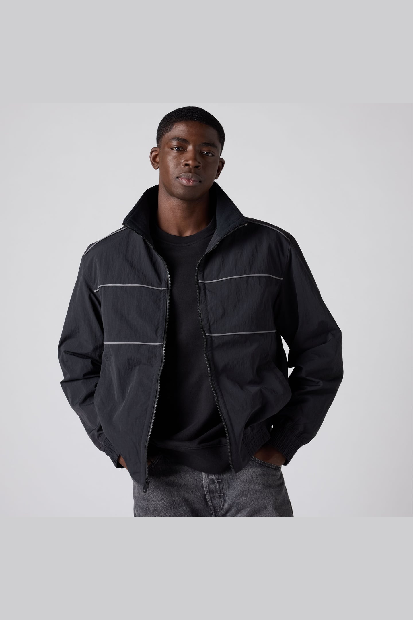 HEIGHTS PIPPING JACKET JET BLACK 5