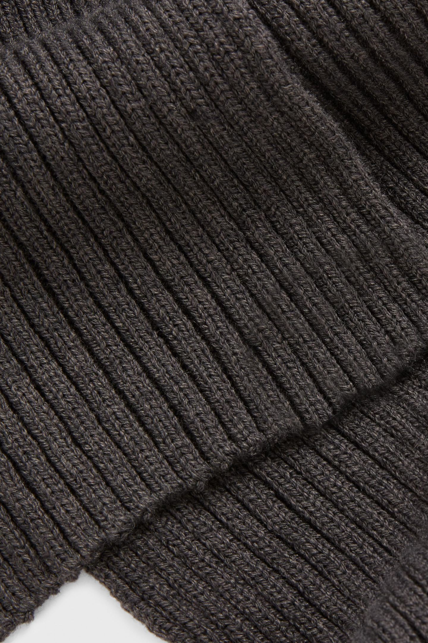 MERINO BLEND KNIT 2X2 RIB CHARCOAL 3
