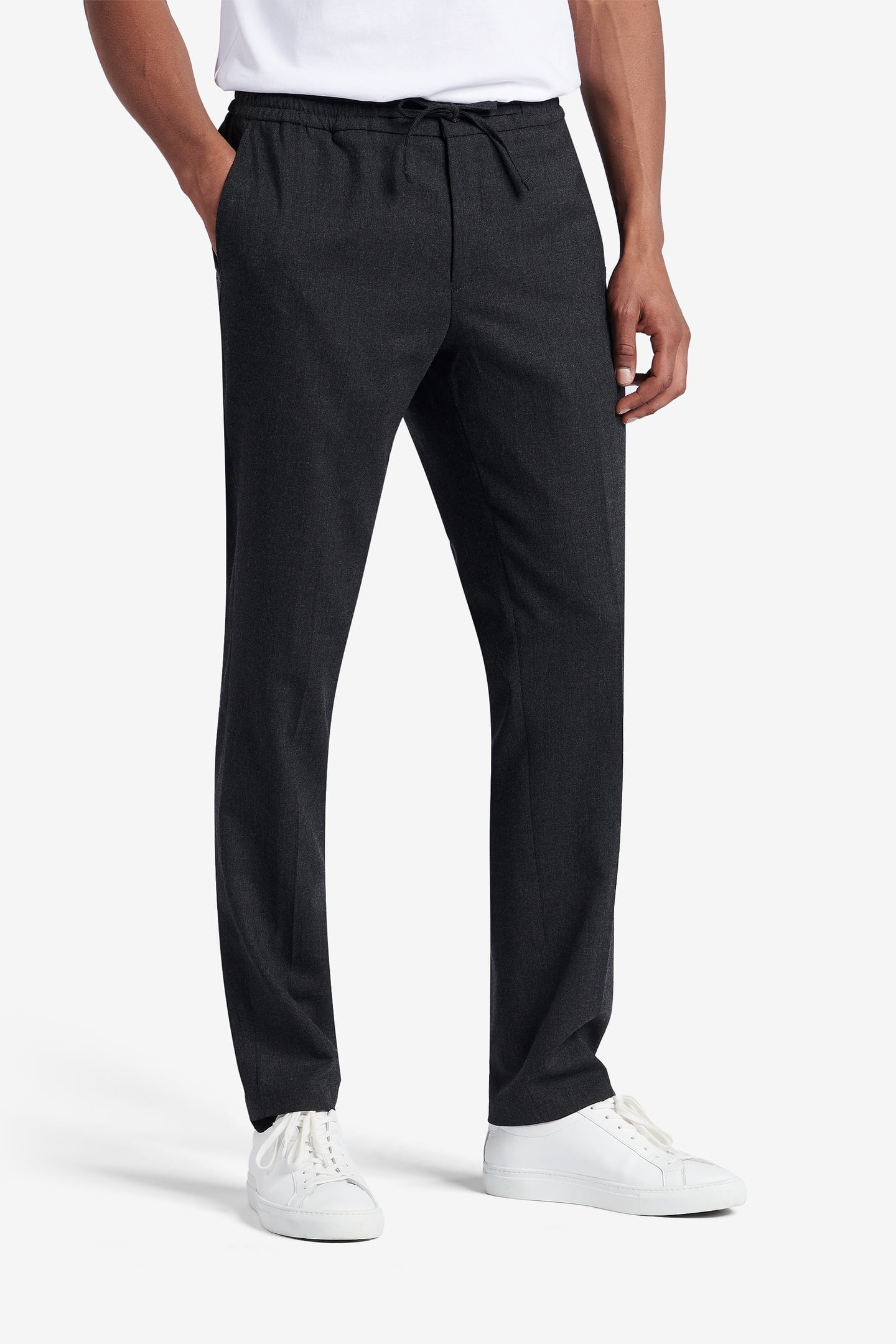 MONTREAL WASHABLE FLANNEL WOOL-STRETCH DARK GREY 2