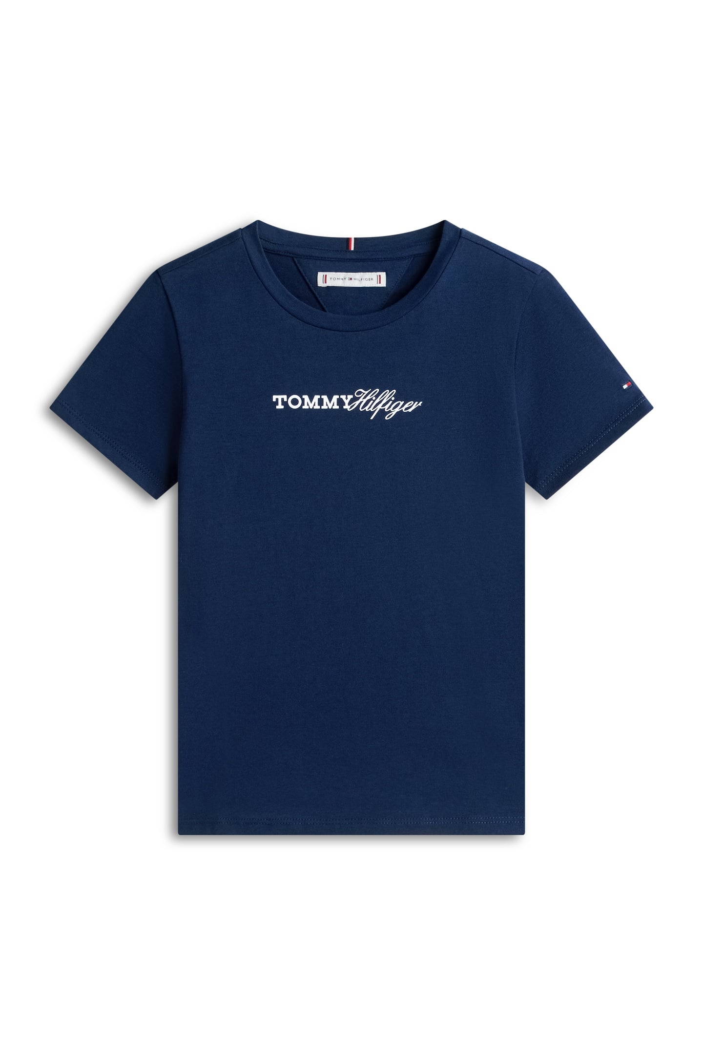 GIRLS TOMMY SCRIPT TEE SS DARK NIGHT NAVY 4