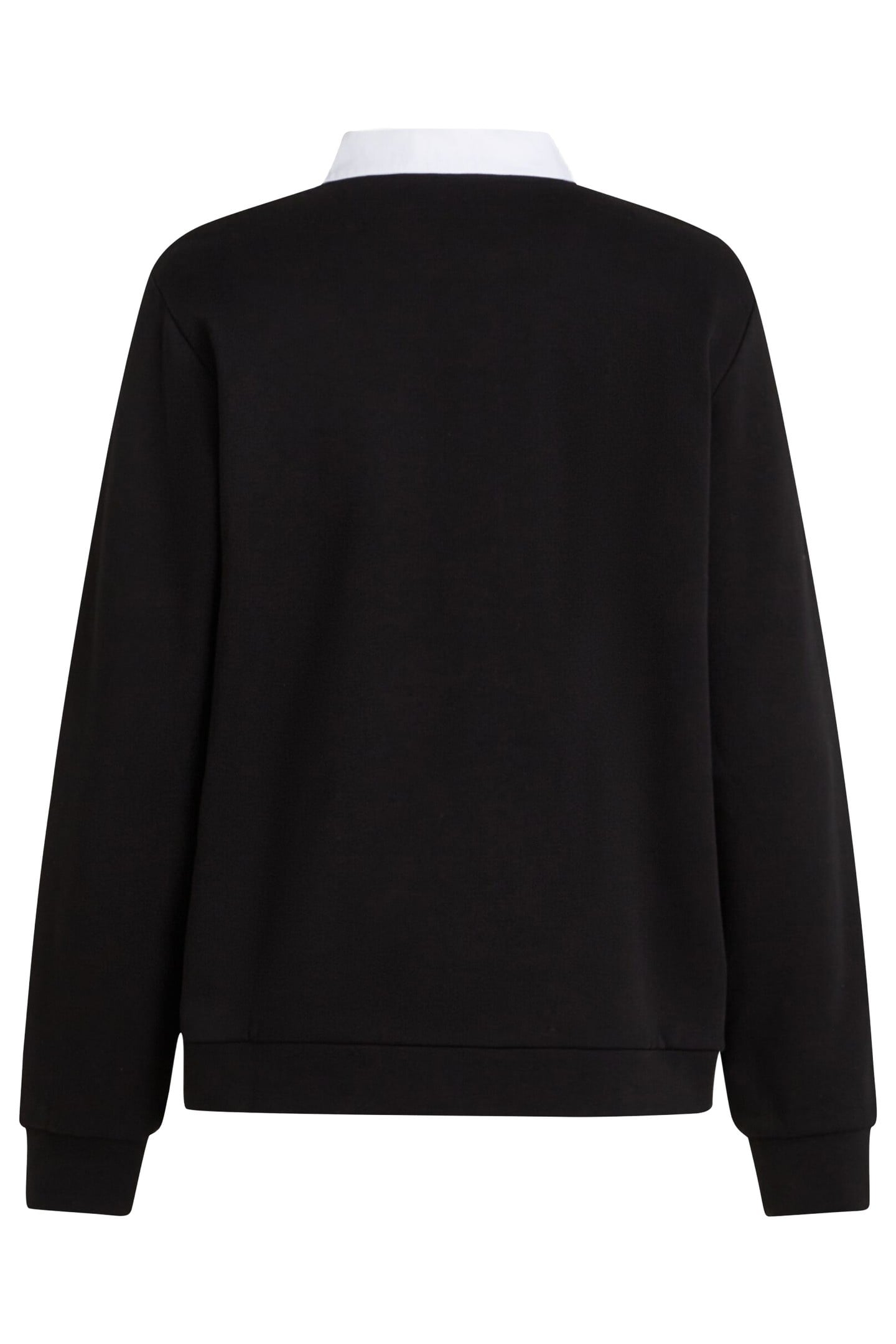 POPLIN COLLAR SWEATSHIRT BLACK 2