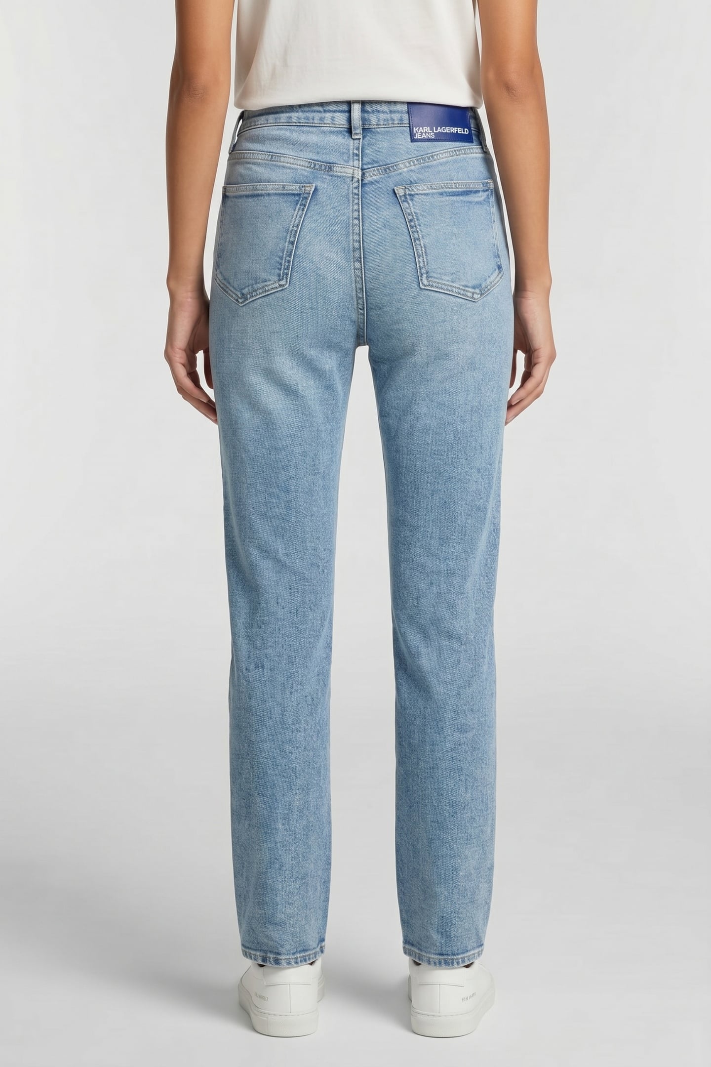 SEAMED STRAIGHT DENIM WASHED MID BLUE 3