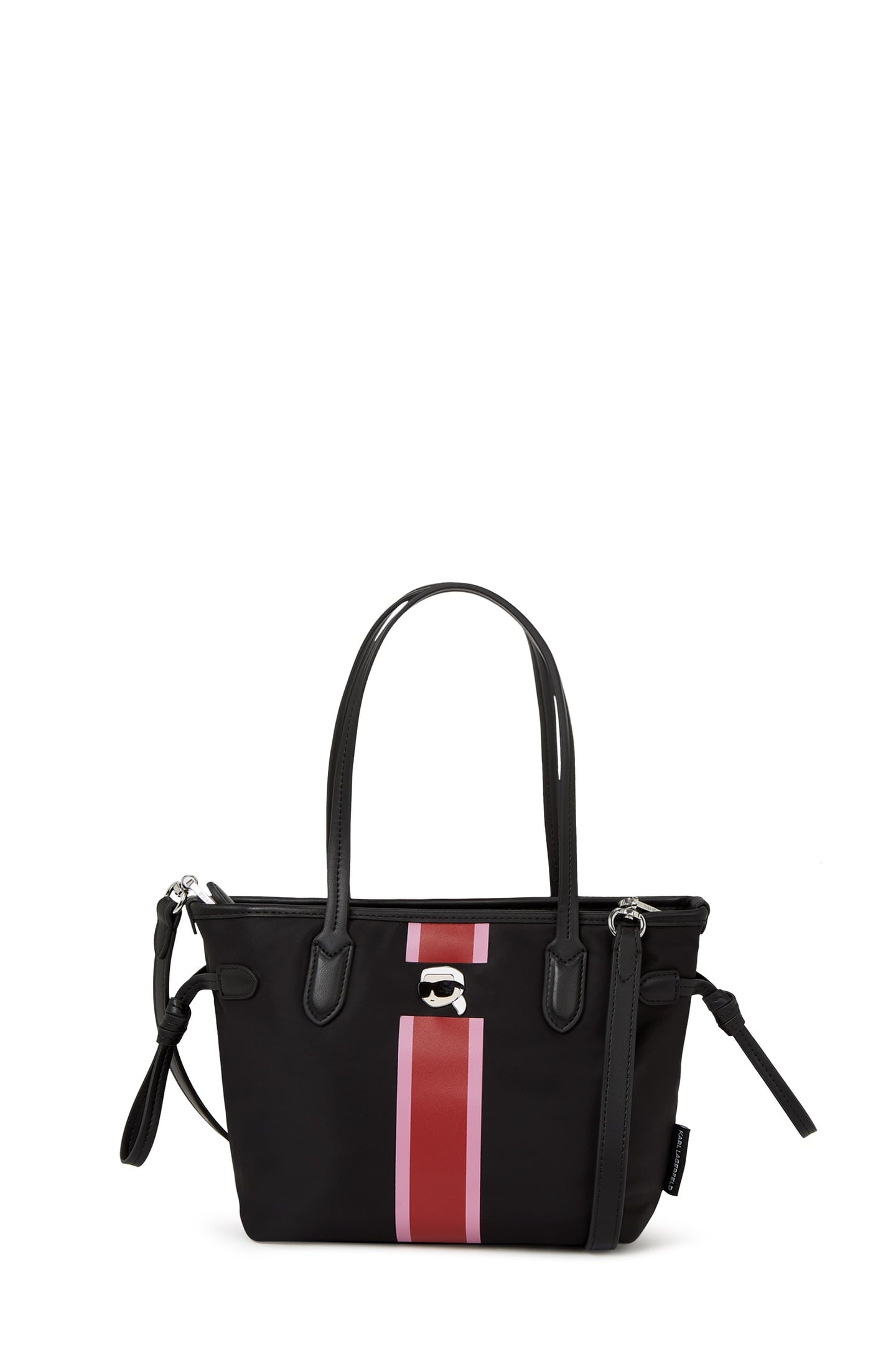 IKON NYLON STRIPE SM TOTE BLACK 7
