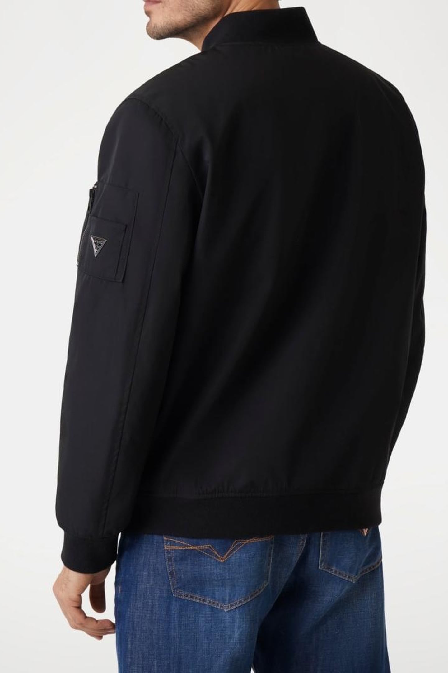 GUESS ECO SATIN BOMBER JET BLACK A996 3