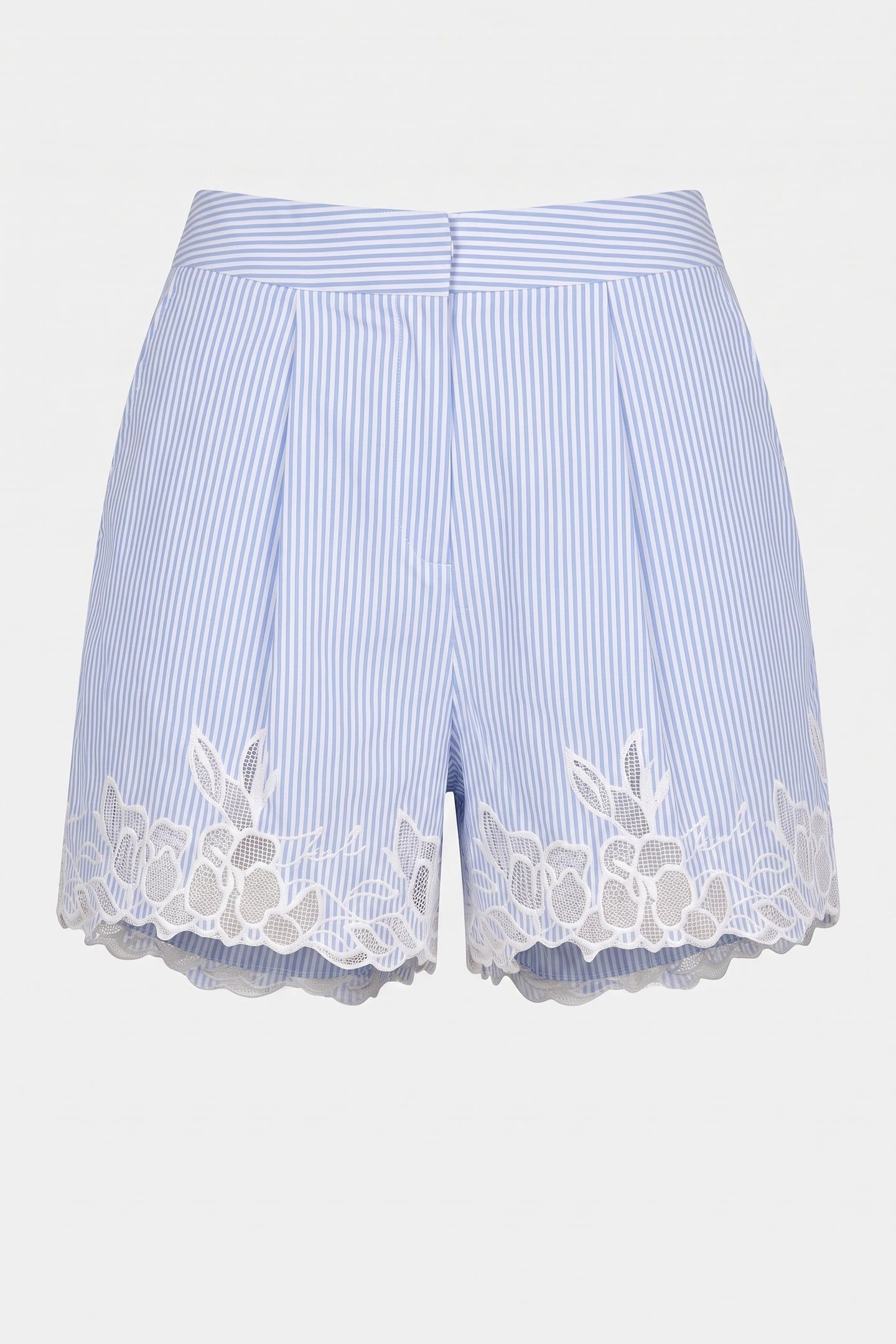 EMBROIDERY CUT OUT SHORTS ULTRAMARINE-WHITE STRIPE 3