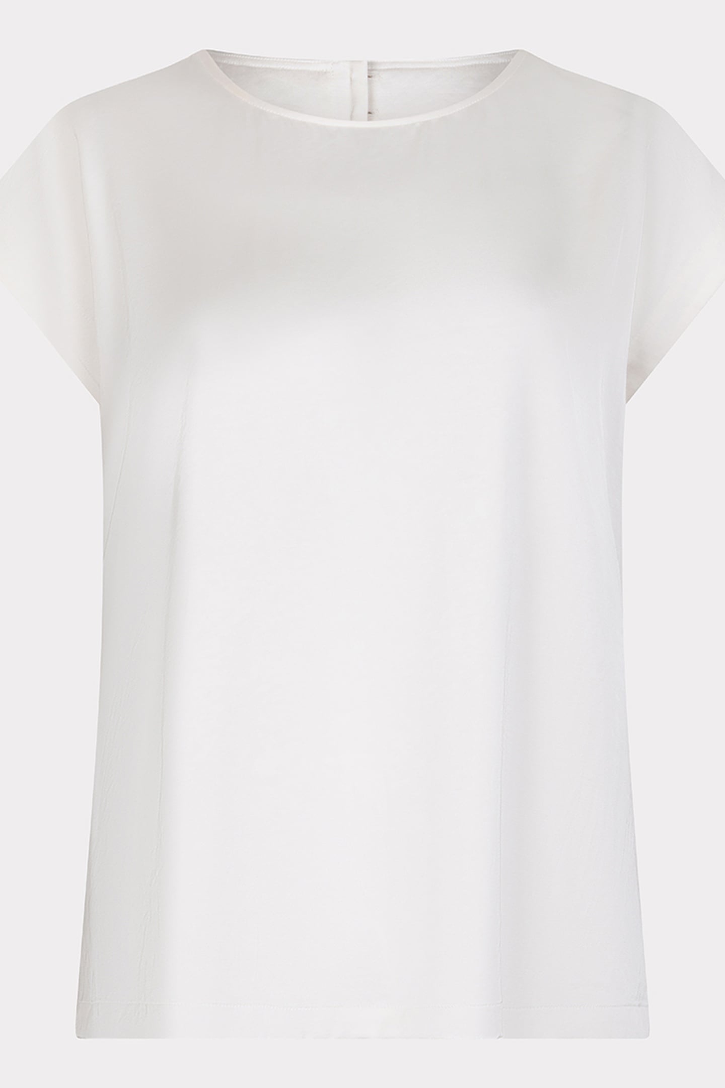 BLOUSE R-NECK SATIN LOOK OFF WHITE 5