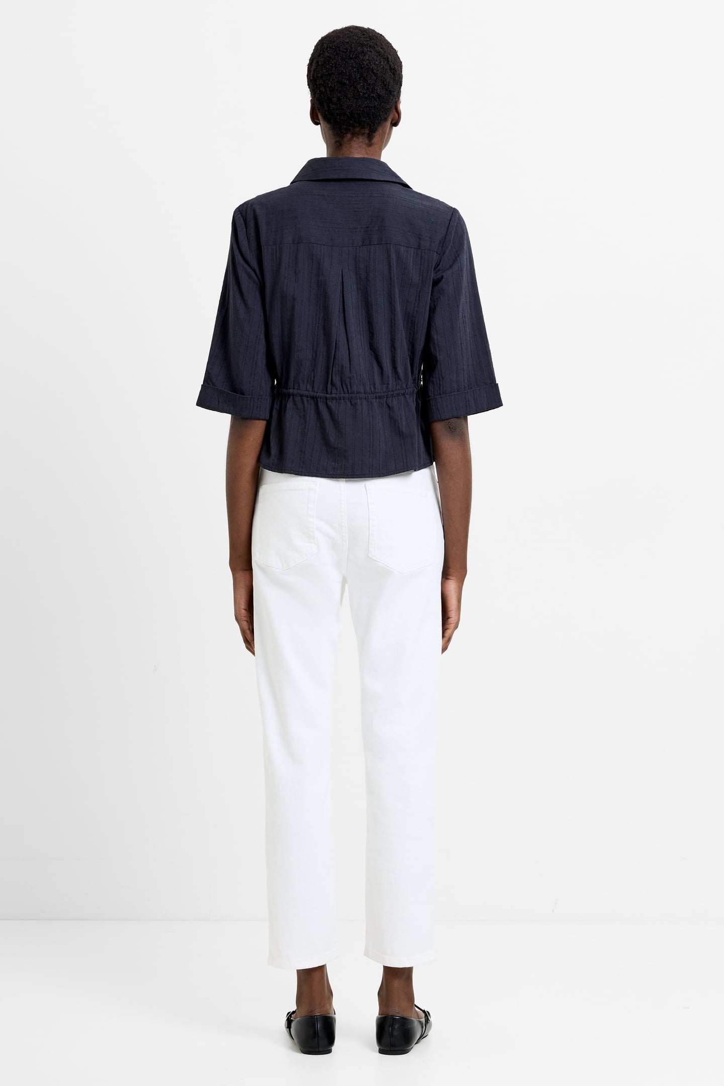 BARNET COTTON STRIPED SHIRT NAVY 3