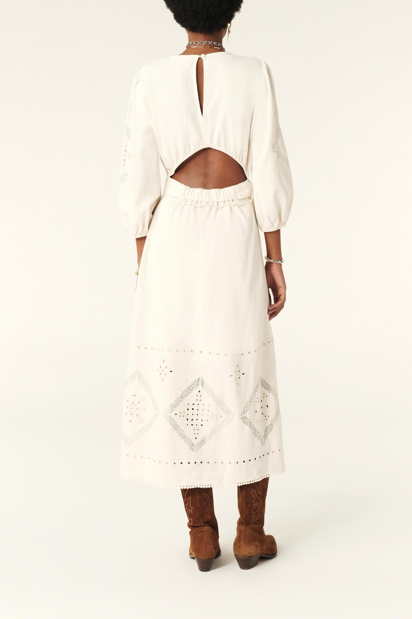 ROBE ELVINA ECRU 2
