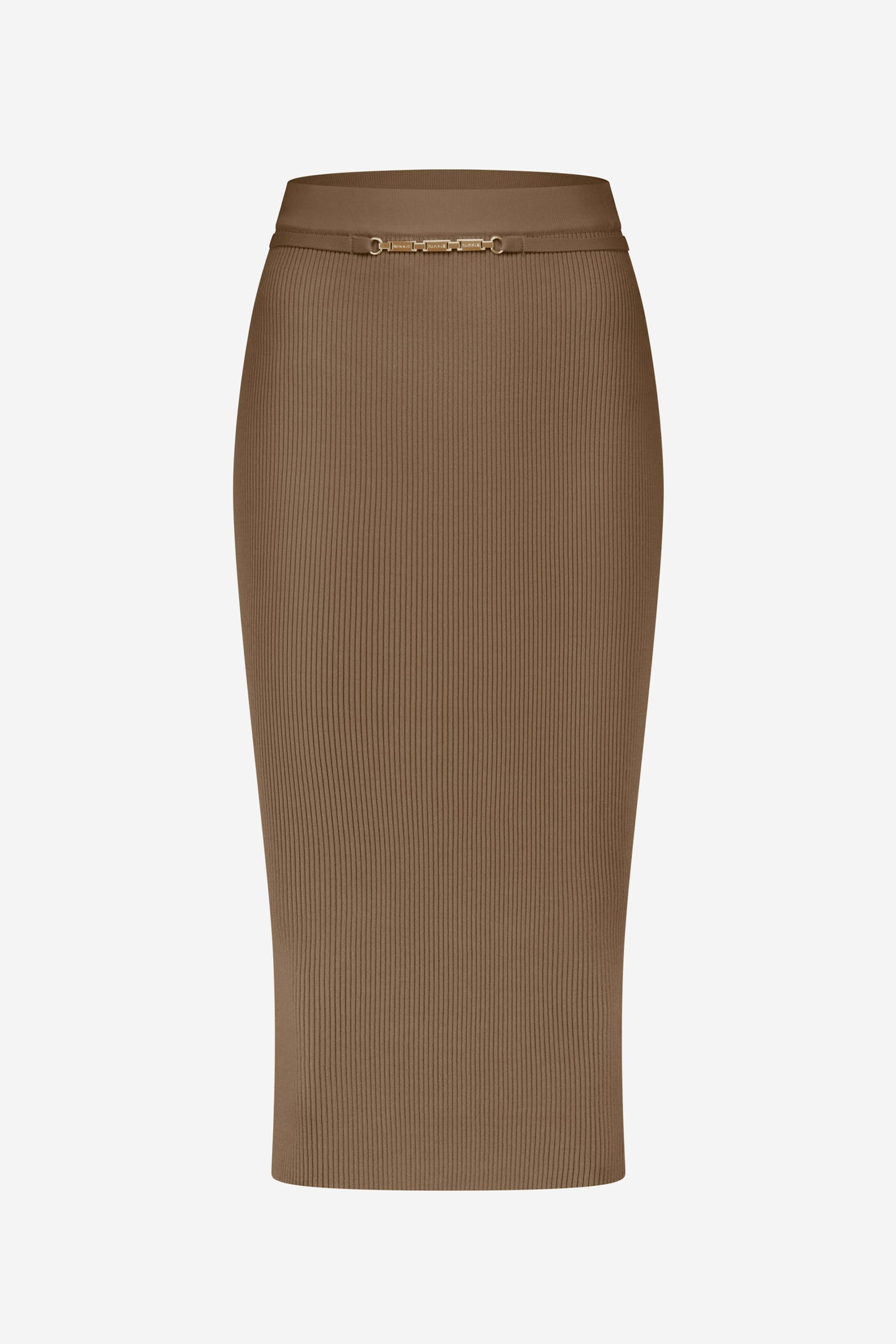 KOCHI MIDI SKIRT OAKED WOOD 2
