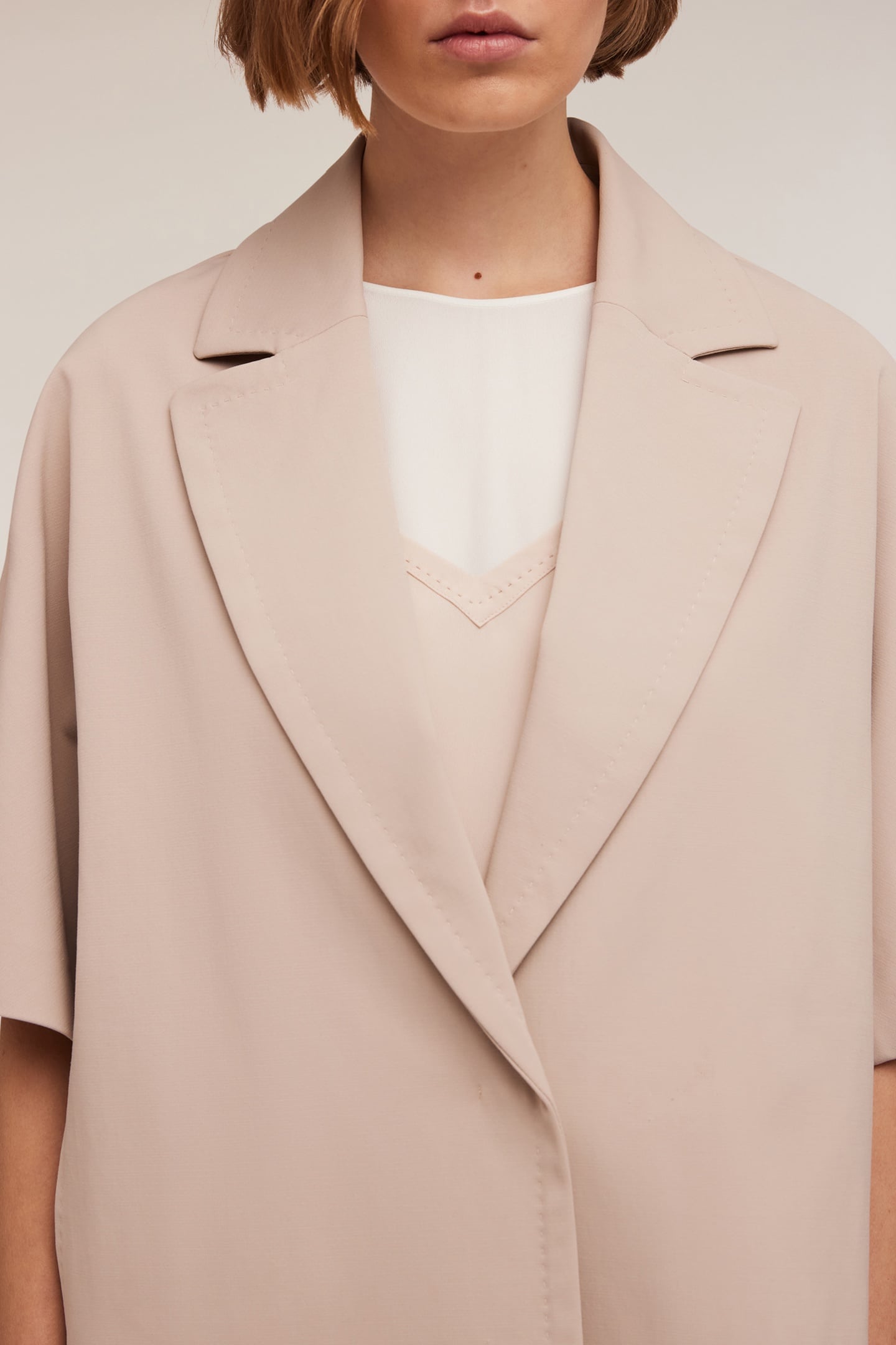 TAILORED PEA COAT BEIGE 5