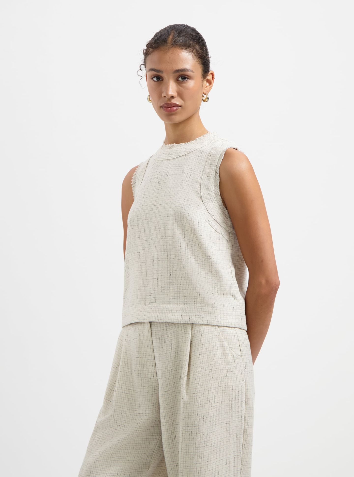 NOUS SOMMES LABELS – PATTIE TWEED TOP WHITE 6