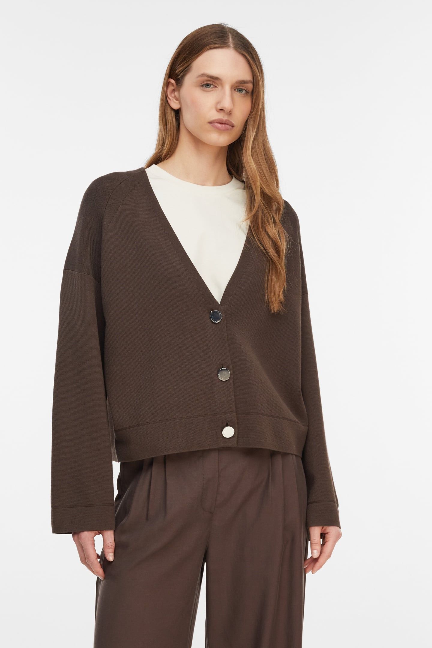 COMMA CARDIGAN BROWN 1