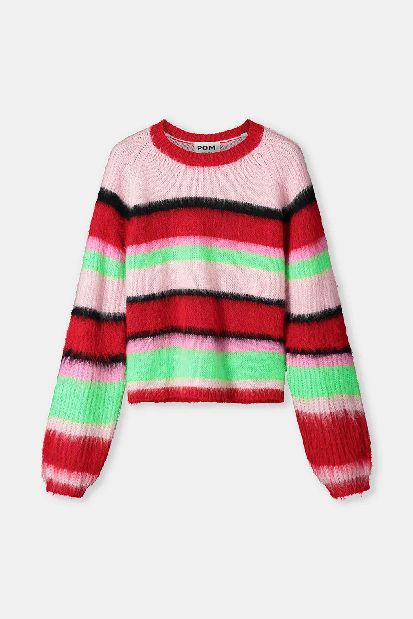PULLOVER - BRUSHED STRIPES GREEN 4