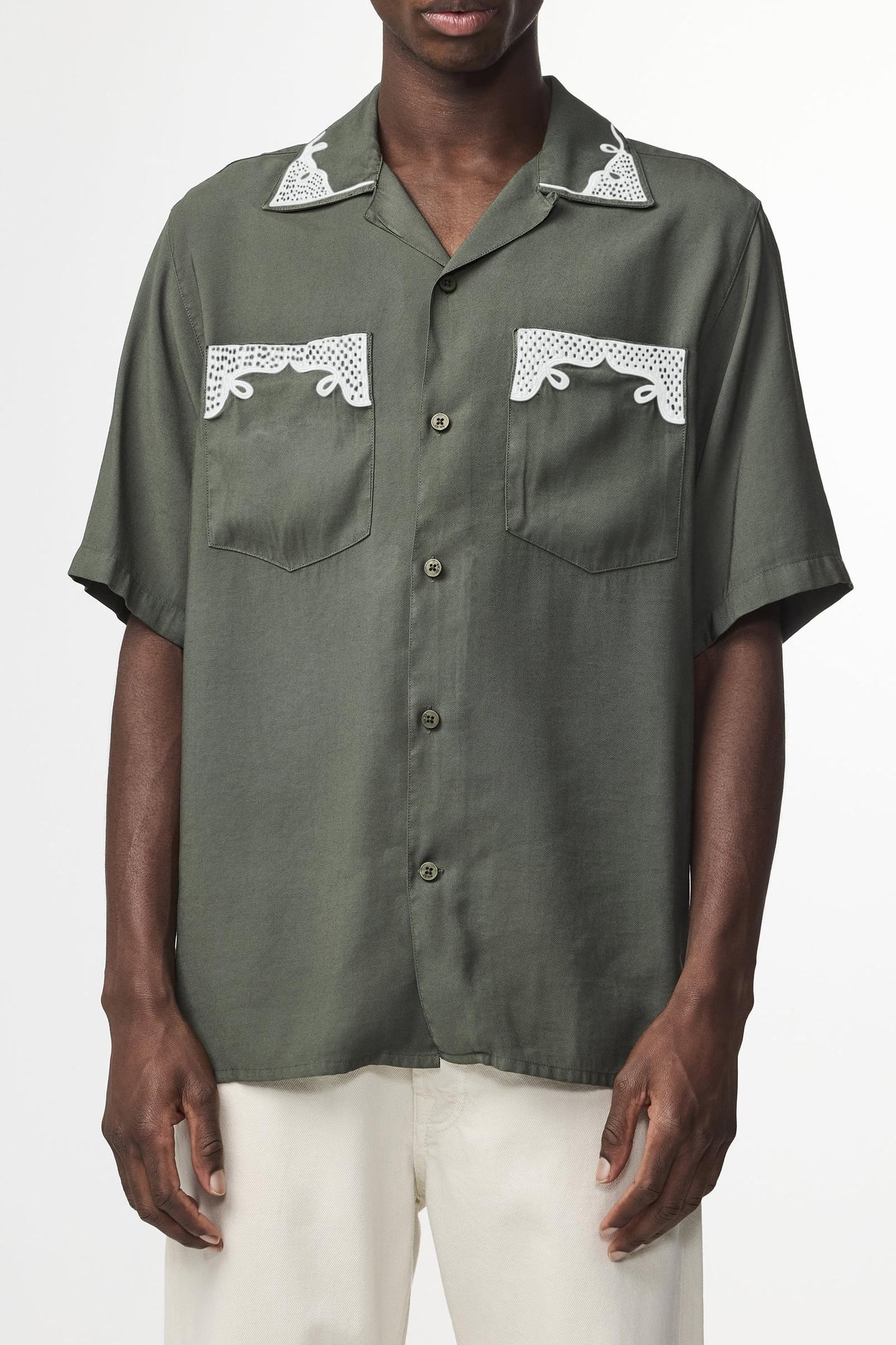 JULIO SS 2 PKT 5027 SHORT SLEEVE CROC GREEN 1