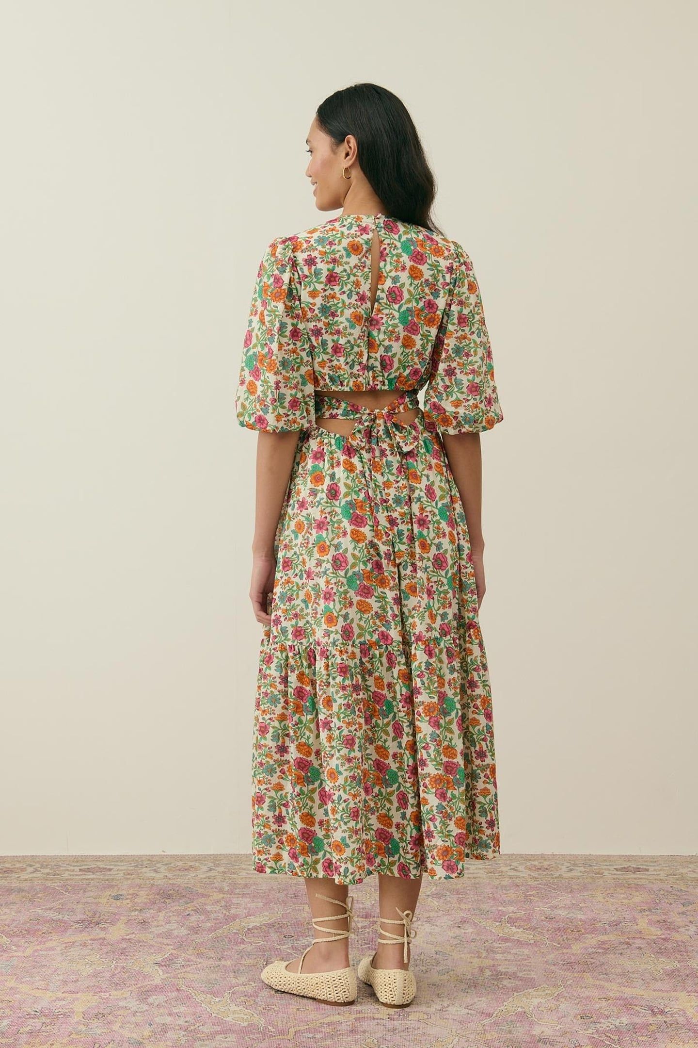 DRESS AURELIA ORANGE SUMMER MEADOW 2