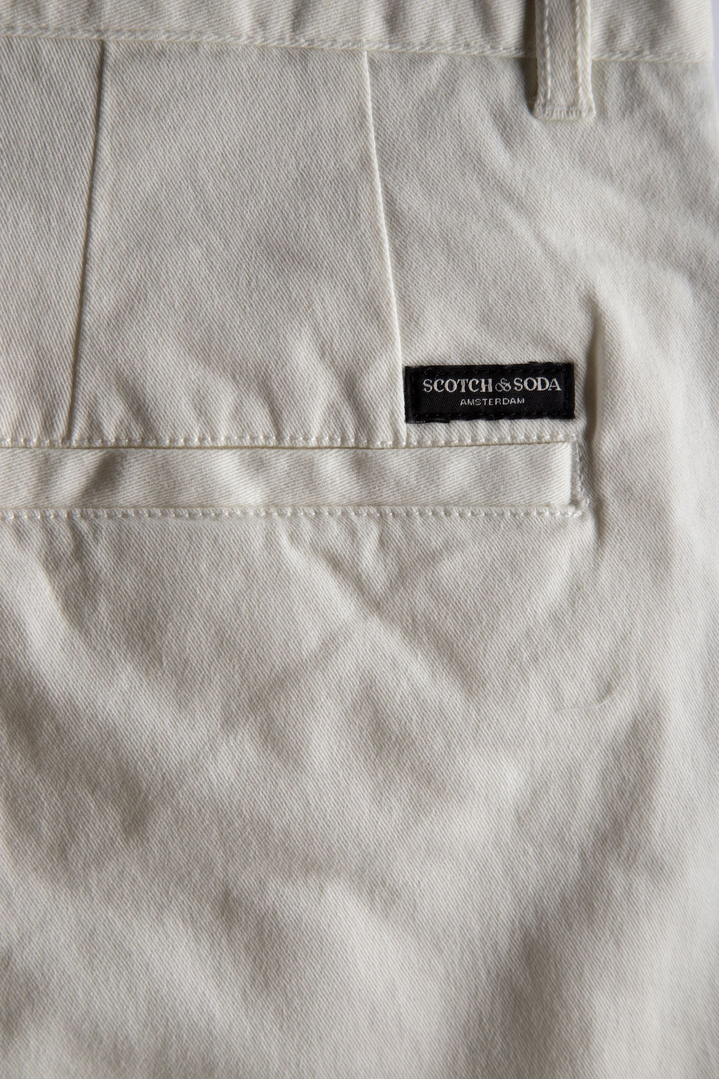 STUART COTTON-BLEND TWILL CHINO OFF WHITE 4