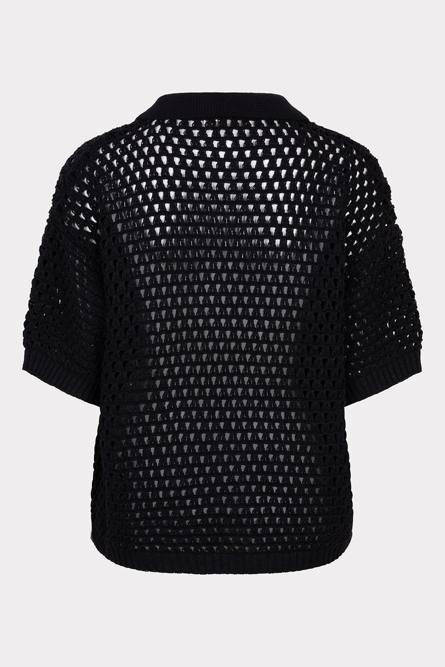 SWEATER POLO KNIT BLACK 5
