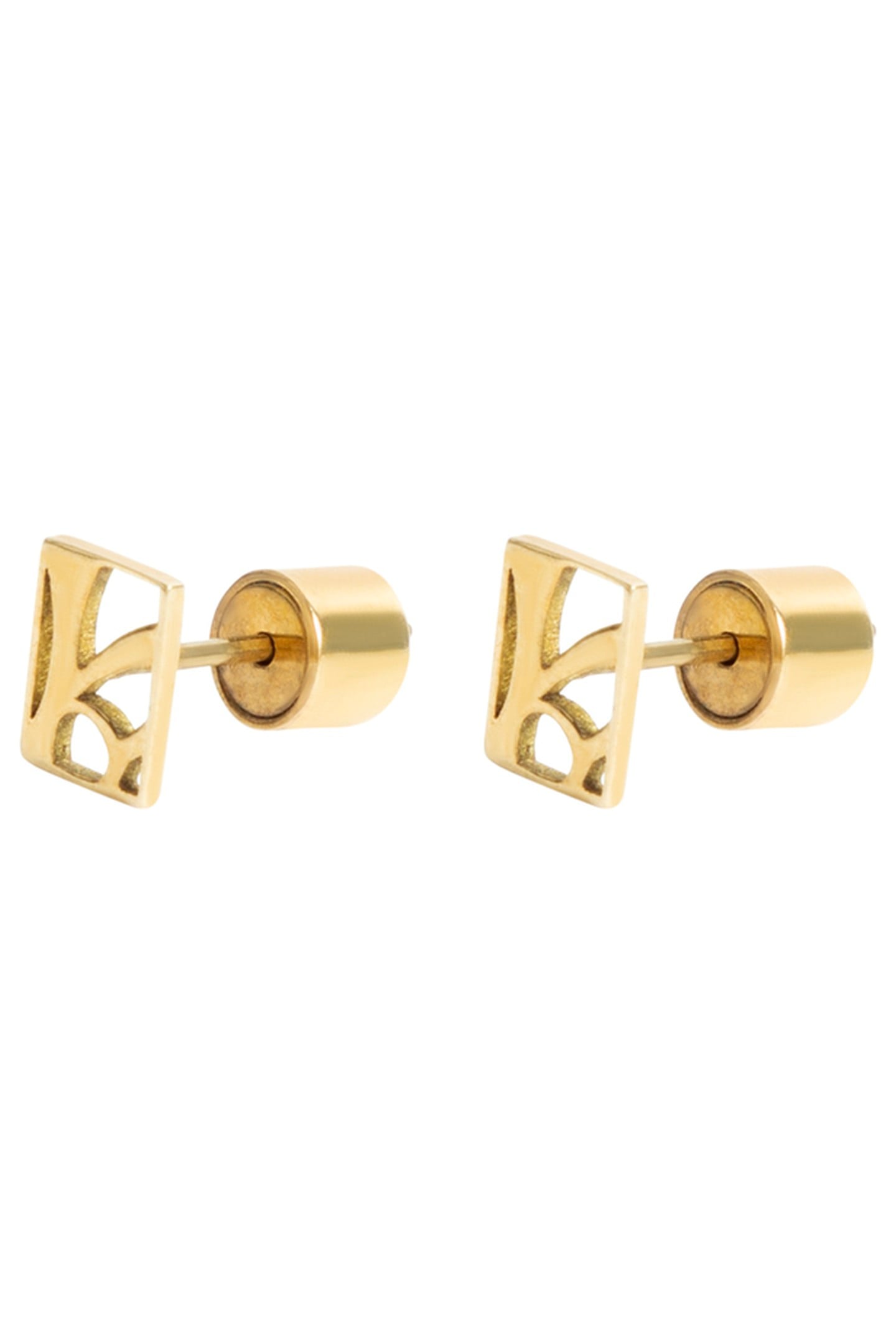 MONOGRAM EARRINGS GOLD 1