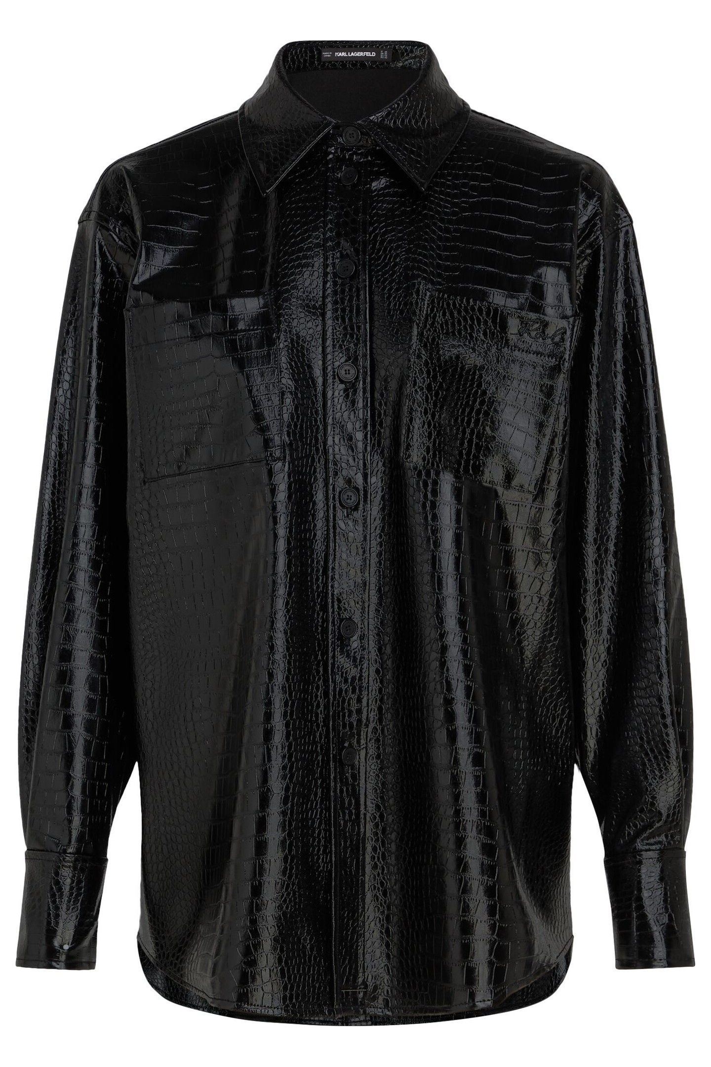FAUX LEATHER SHIRT BLACK 3