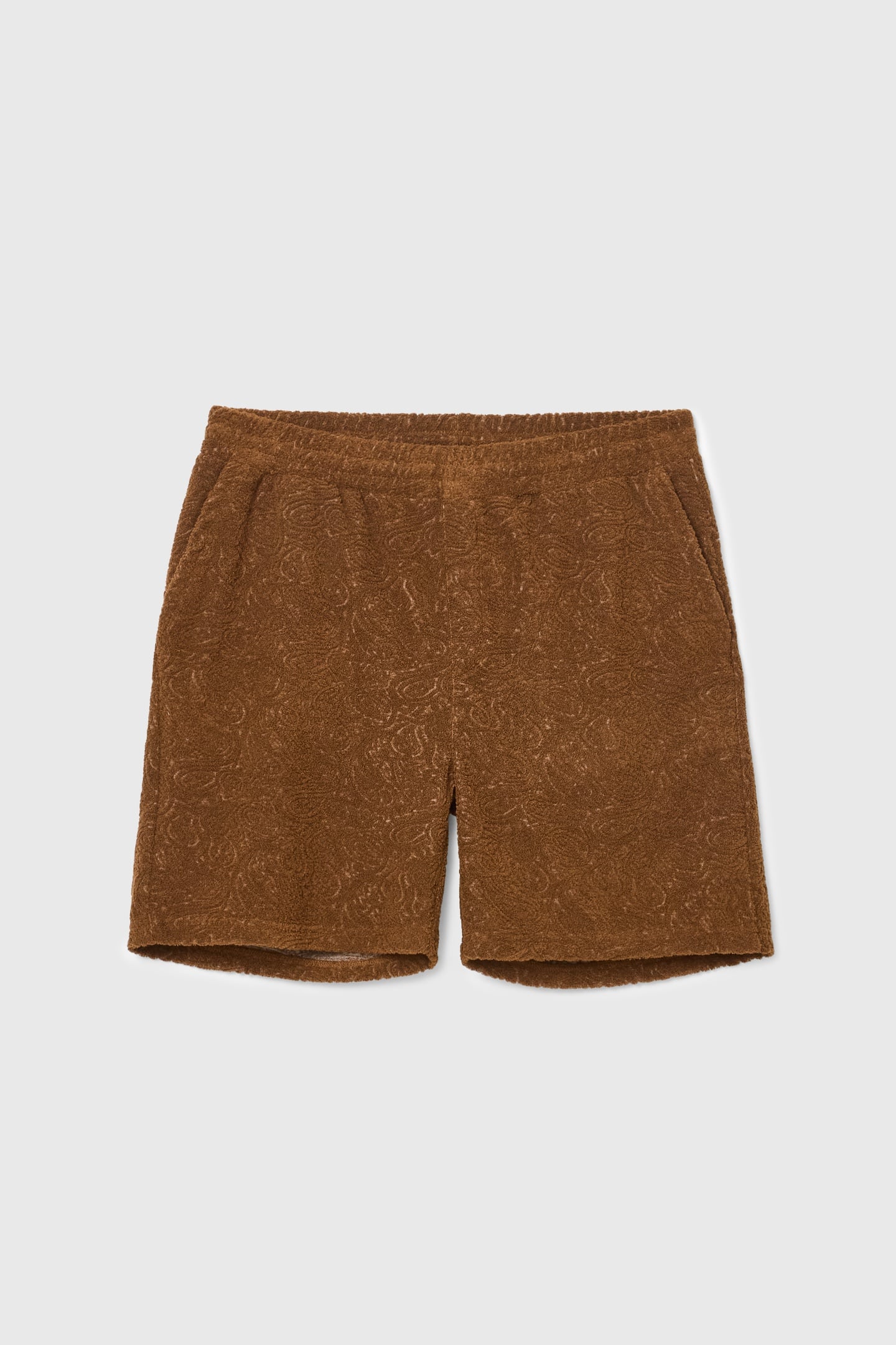YEAGER TEXTURE TERRY TOWEL SHORTS SIENNA BROWN 2