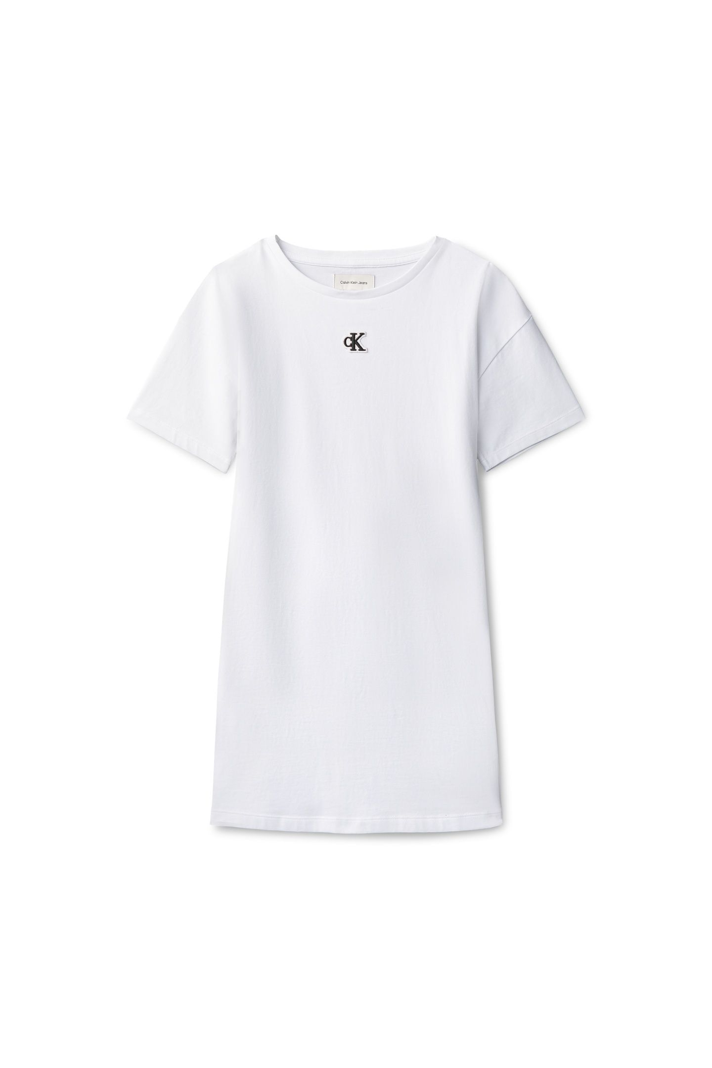 GIRLS CK MONOGRAM TEE DRES WHITE 4