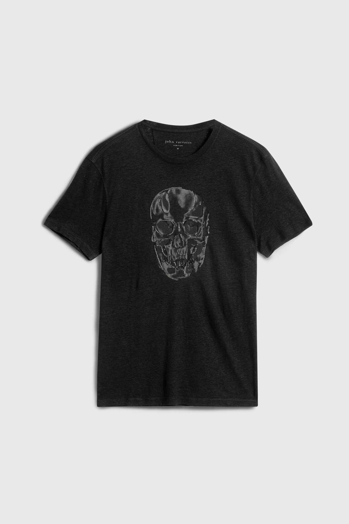 SS CREW TEE - CHAIN SKULL BLACK 2