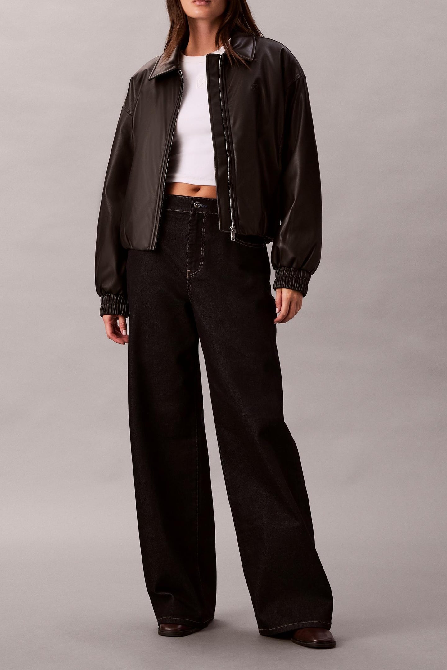 FAUX LEATHER JACKET BLACK 1