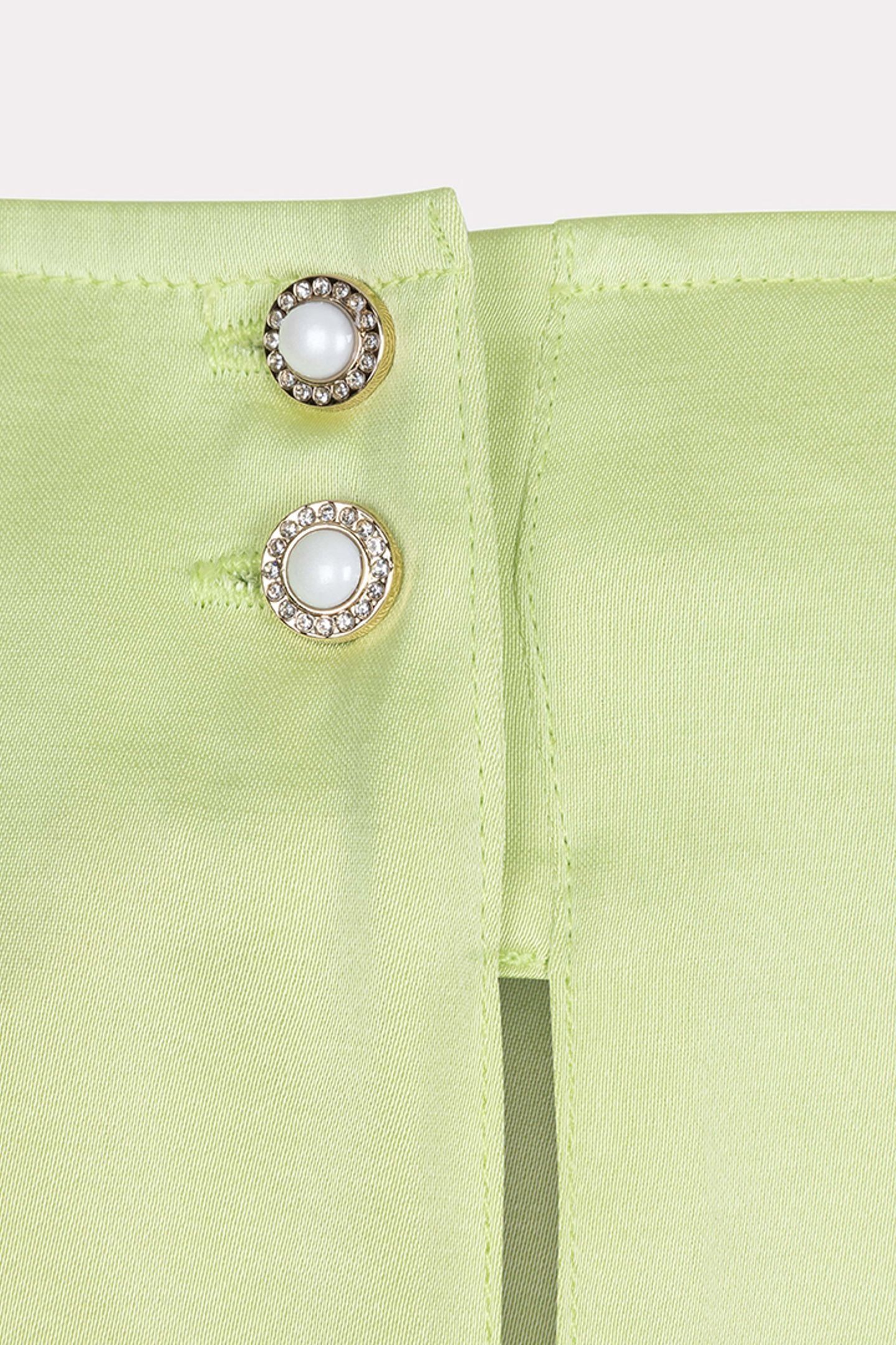 BLOUSE R-NECK SATIN LOOK APPLE GREEN 8