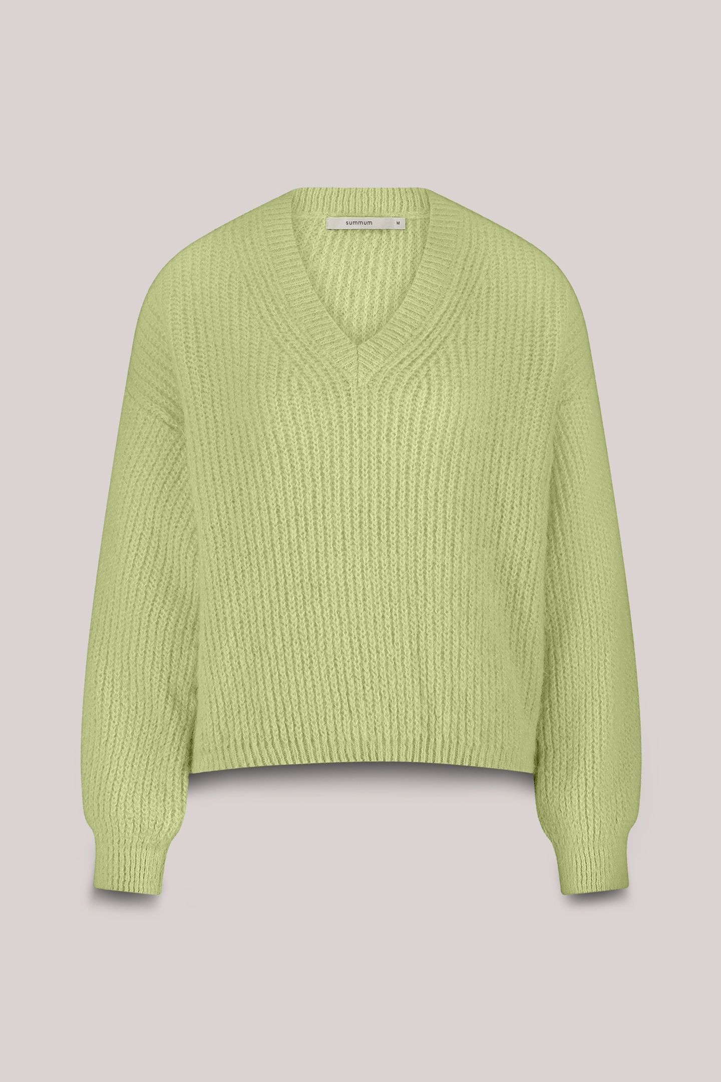 SWEATER GARMENT DYE KNIT MISTY LIME 4