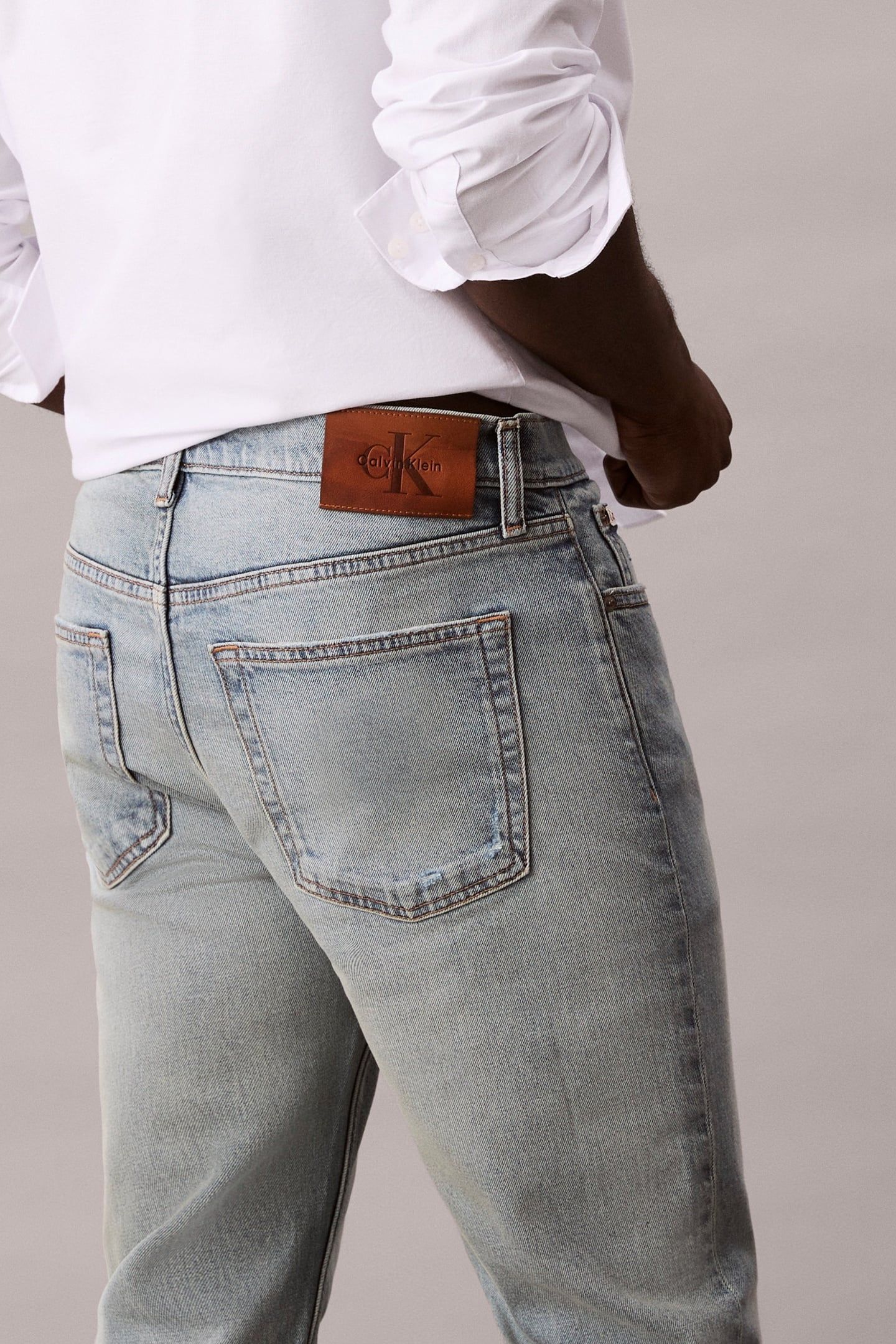 SLIM TAPERED JEANS TATTERED MIRAGE 5