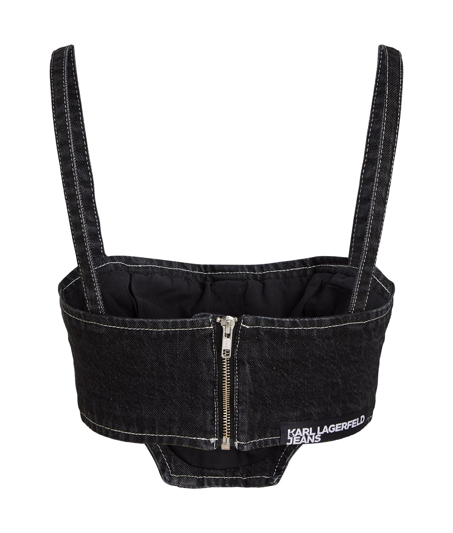 KLJ DENIM BUSTIER WASHED BLACK CONTRAST 6