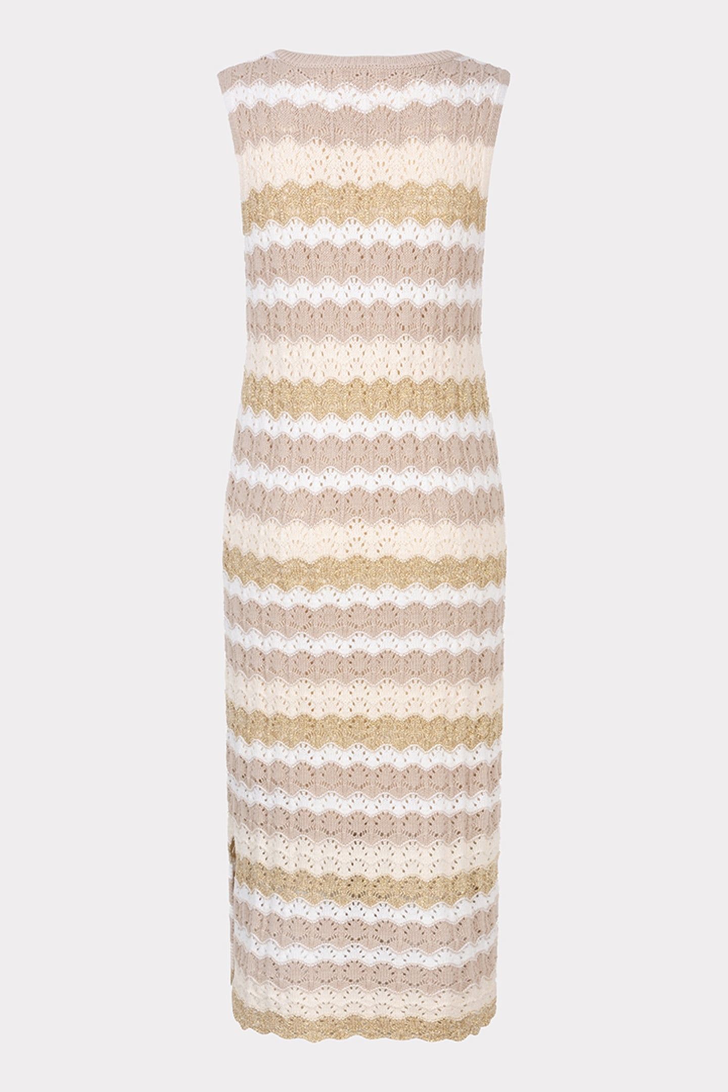 DRESS AJOUR STRIPE KNIT PRINT 4