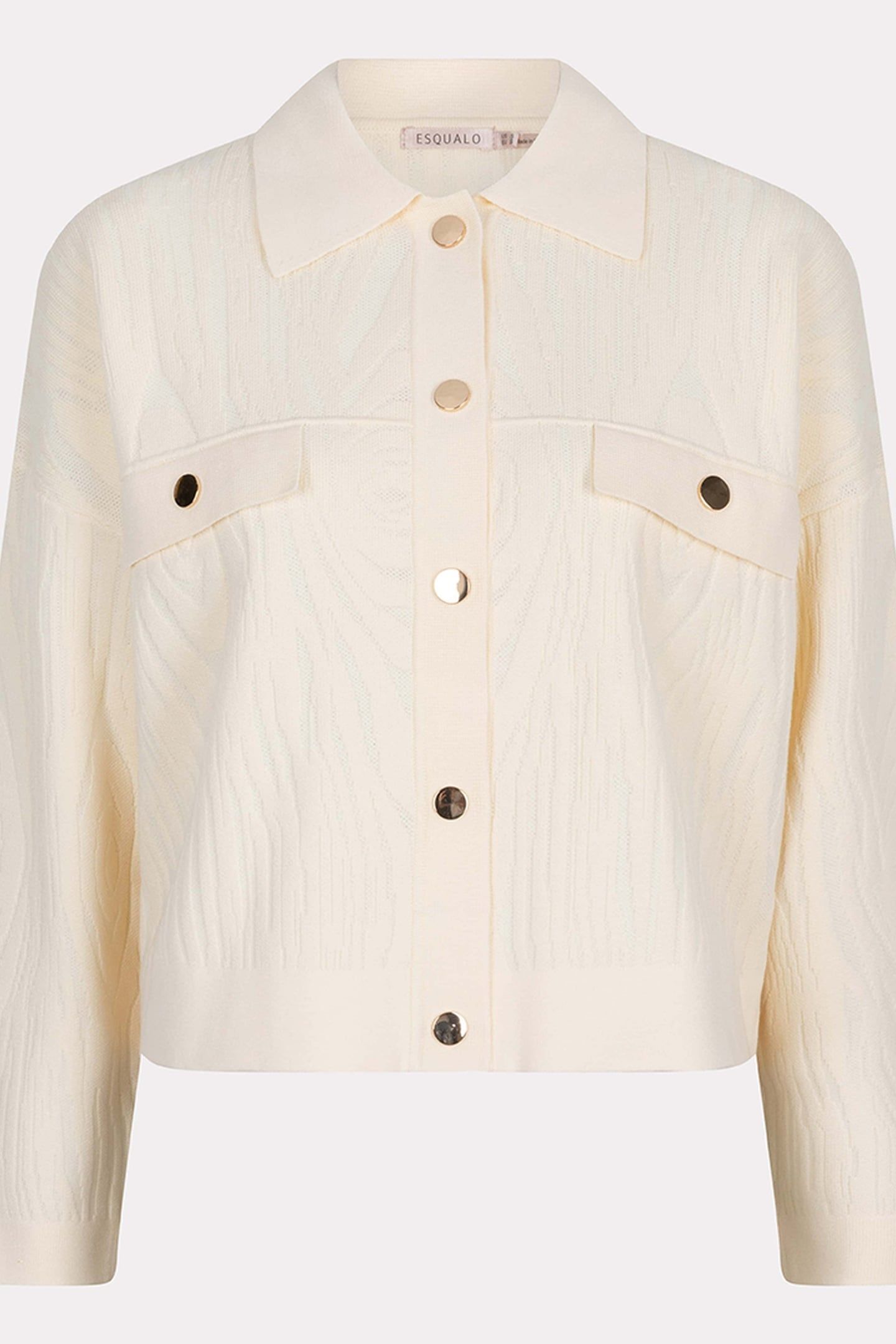 CARDIGAN JACQUARD 2TONE OFF WHITE 5