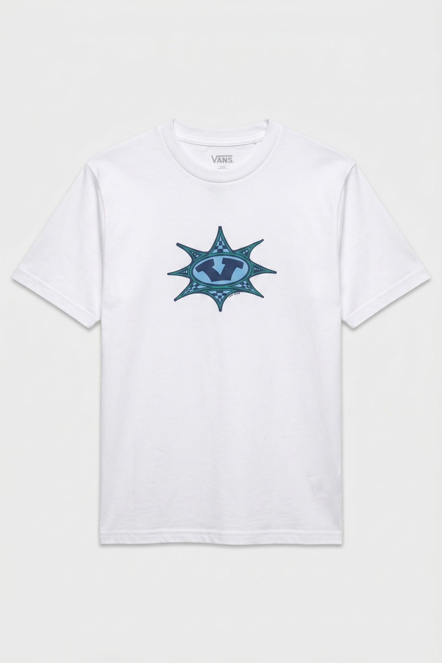 BOYS STAR CHECKER SS WHITE 2