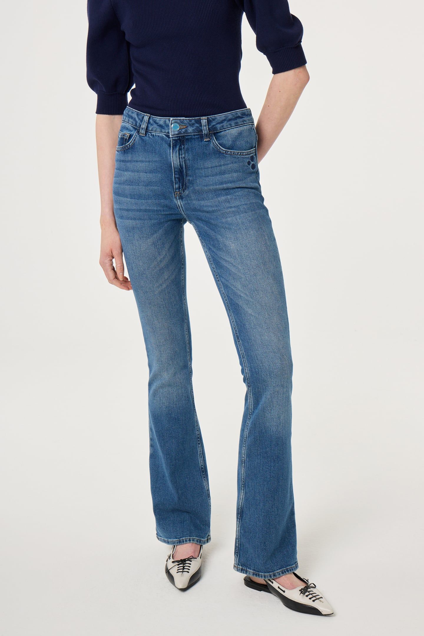 THEA WIDE LEG JEANS CORNFLOWER BLUE 2