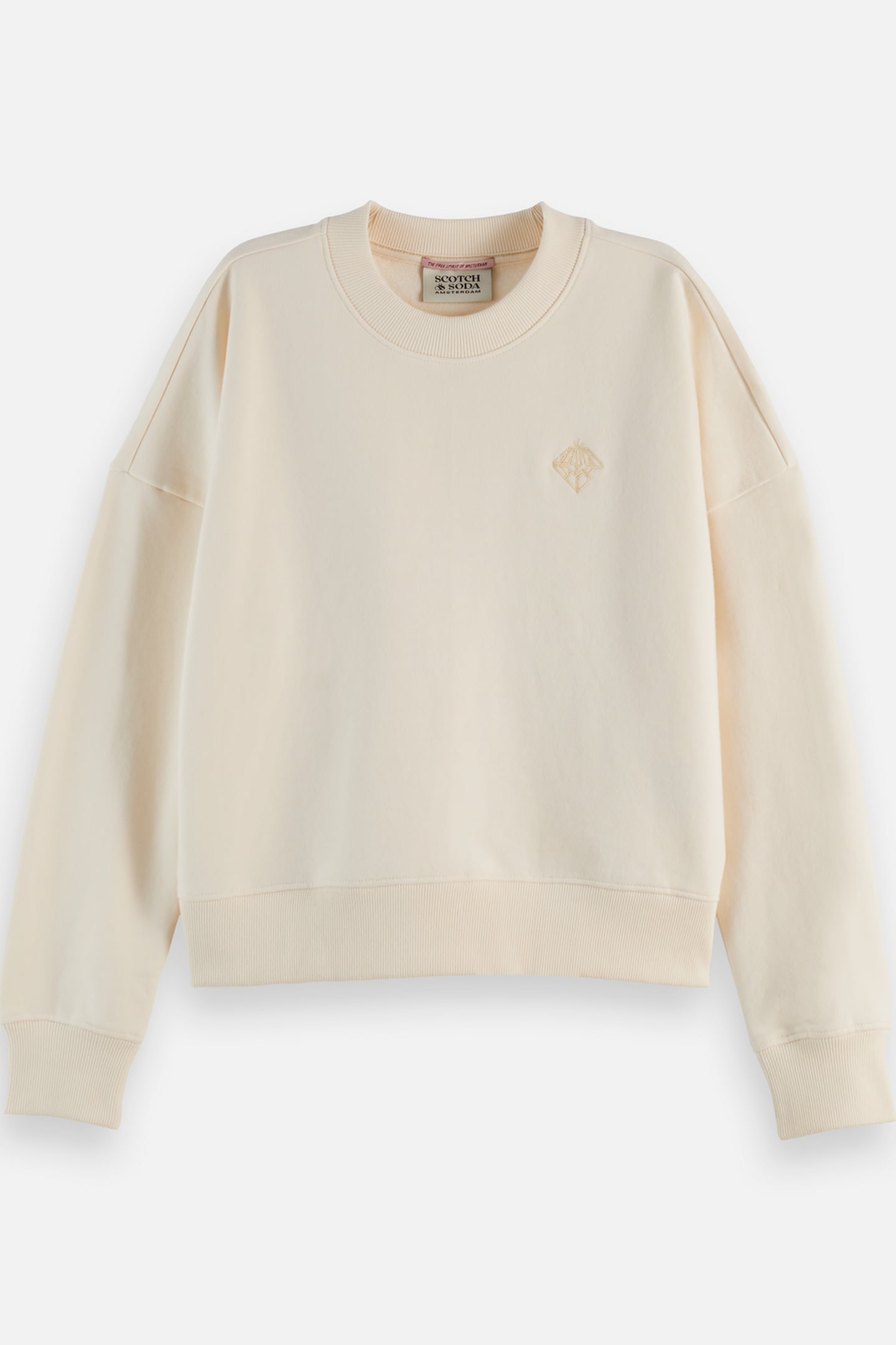 EMBROIDERED LOGO SWEATSHIRT OFF WHITE 4