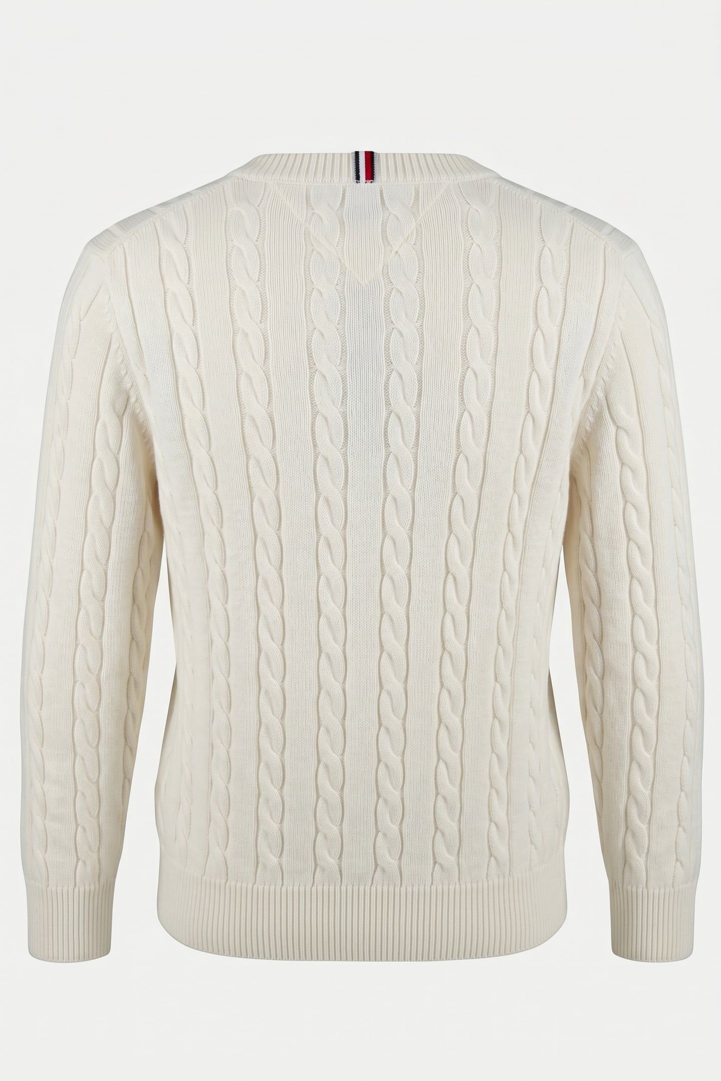 BOYS COTTON CABLE SWEATER IVORY SILK 3
