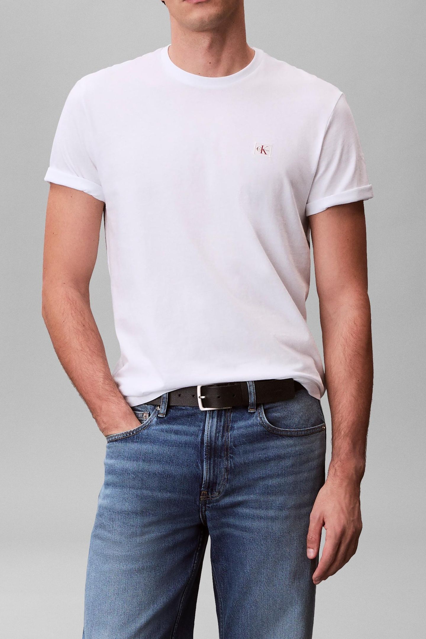 SS BADGE TEE 2-PACK BRIGHT WHITE/CLASSIC BLUE 1